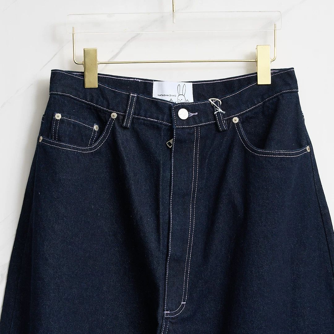 Natasha Zinko Natasha Zinko Women's Wide-Leg Washed Jeans Size 32" / US 10 / IT 46 - 2 Thumbnail