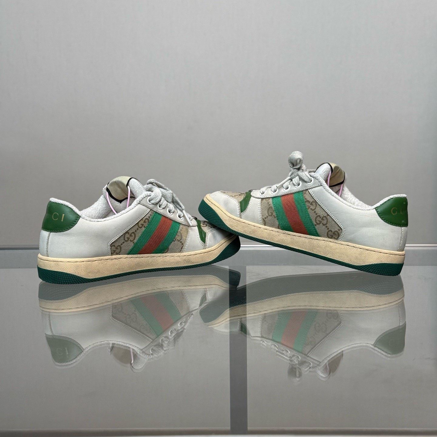Gucci Gucci Screener Double G Enamel Sneakers Size US 5.5 / IT 35.5 - 6 Thumbnail