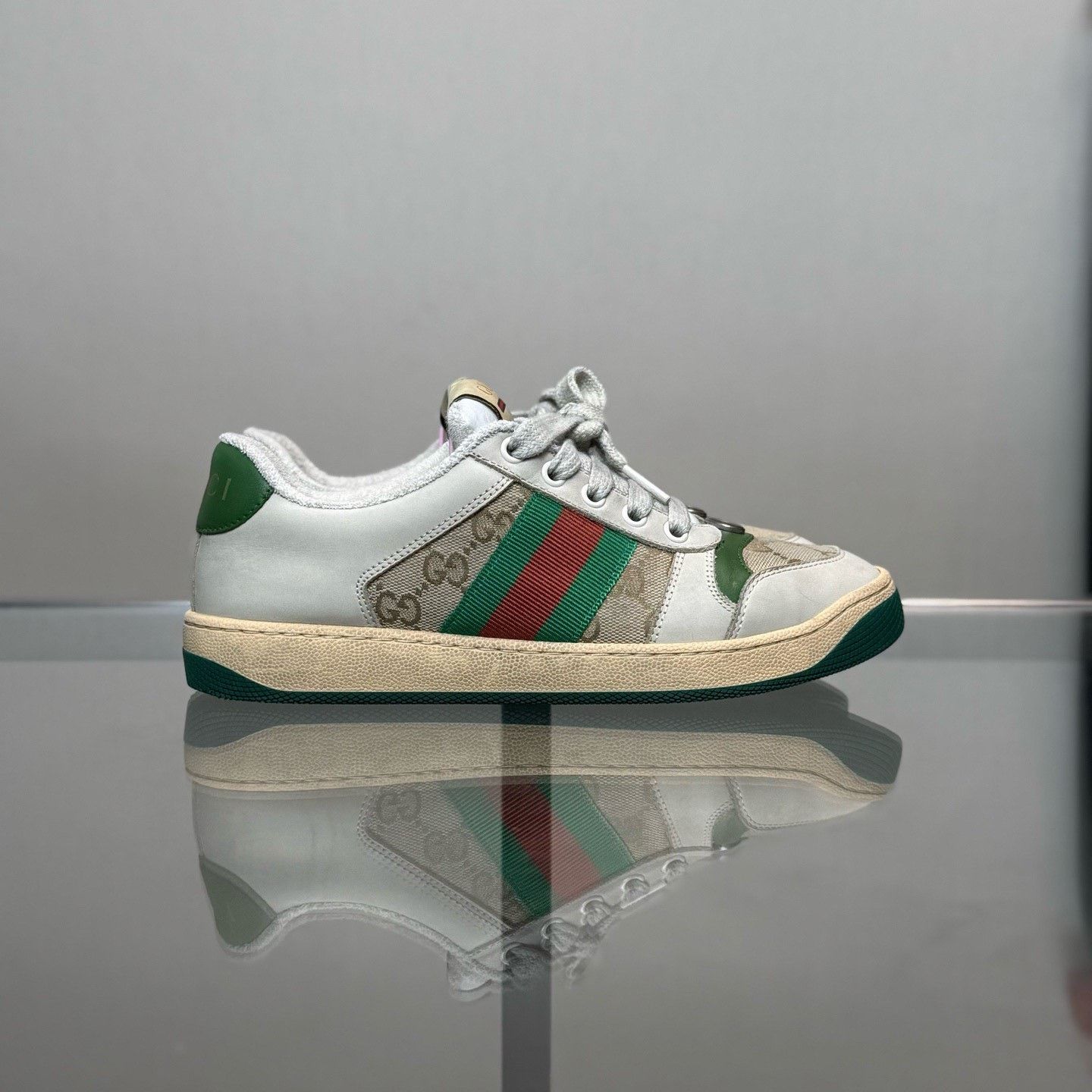Gucci Gucci Screener Double G Enamel Sneakers Size US 5.5 / IT 35.5 - 3 Thumbnail