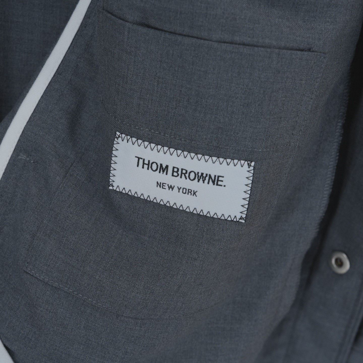 Thom Browne Thom Browne Gray Four-Stripe Shirt Jacket Size US XS / EU 42 / 0 - 6 Thumbnail