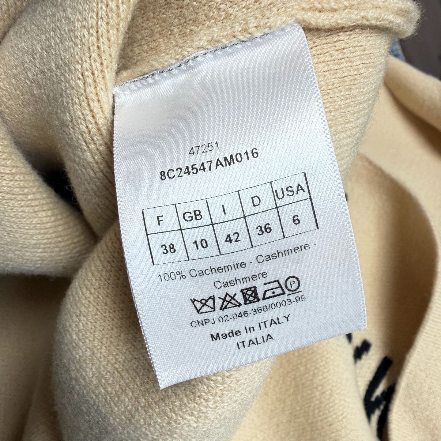 Dior Christian Dior Logo Striped Cashmere Sweater Size S / US 4 / IT 40 - 6 Thumbnail