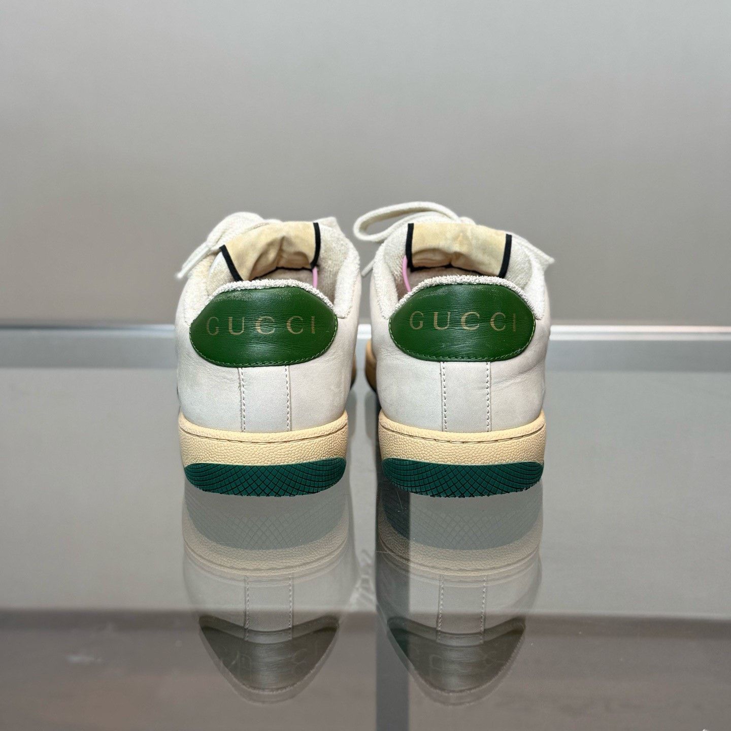 Gucci Gucci Screener GG White Green Dirty Shoes Size US 6 / IT 36 - 4 Thumbnail