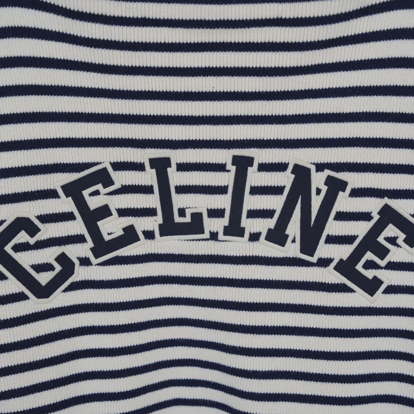 Celine Celine Gold Buckle Logo Striped Knit Sweater Size S / US 4 / IT 40 - 6 Thumbnail