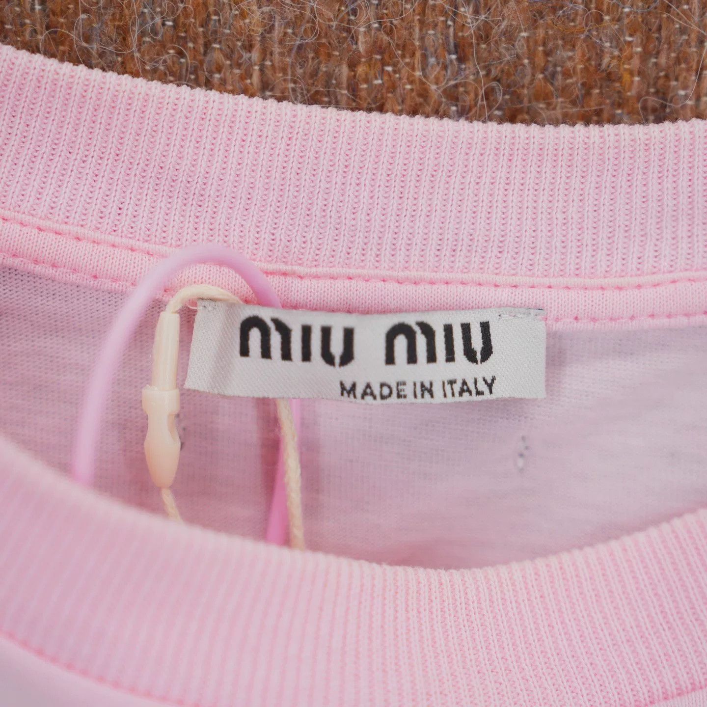 Miu Miu Miumiu Pink Printed Embroidered Short-Sleeve T-shirt Size S / US 4 / IT 40 - 5 Thumbnail
