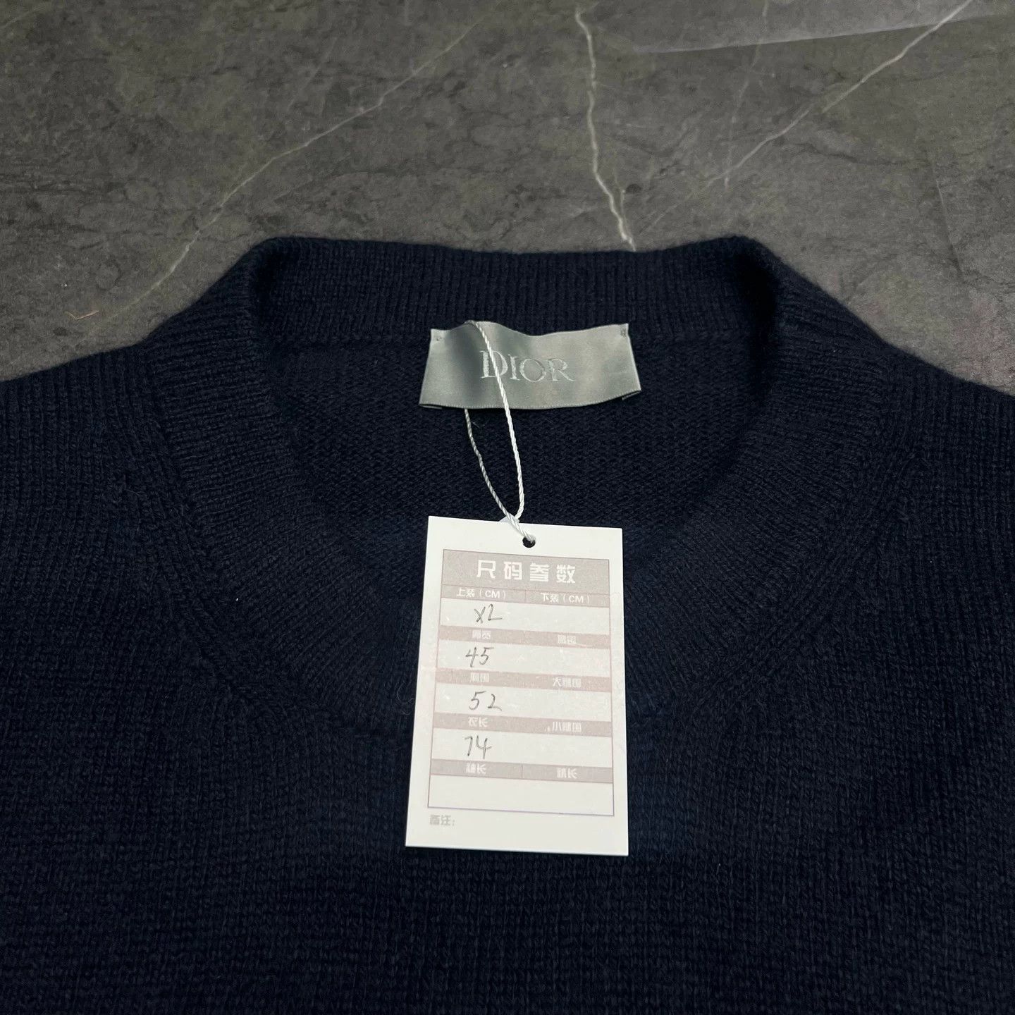 Dior DIOR Navy Logo Knit Long Sleeve Sweater Size US XL / EU 56 / 4 - 3 Thumbnail