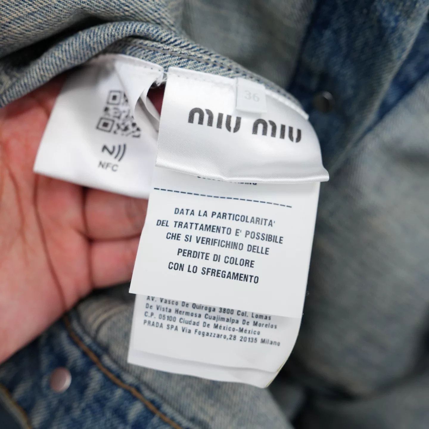Miu Miu Miumiu Denim Jacket with Removable Lace Collar Size XS / US 0-2 / IT 36-38 - 5 Thumbnail