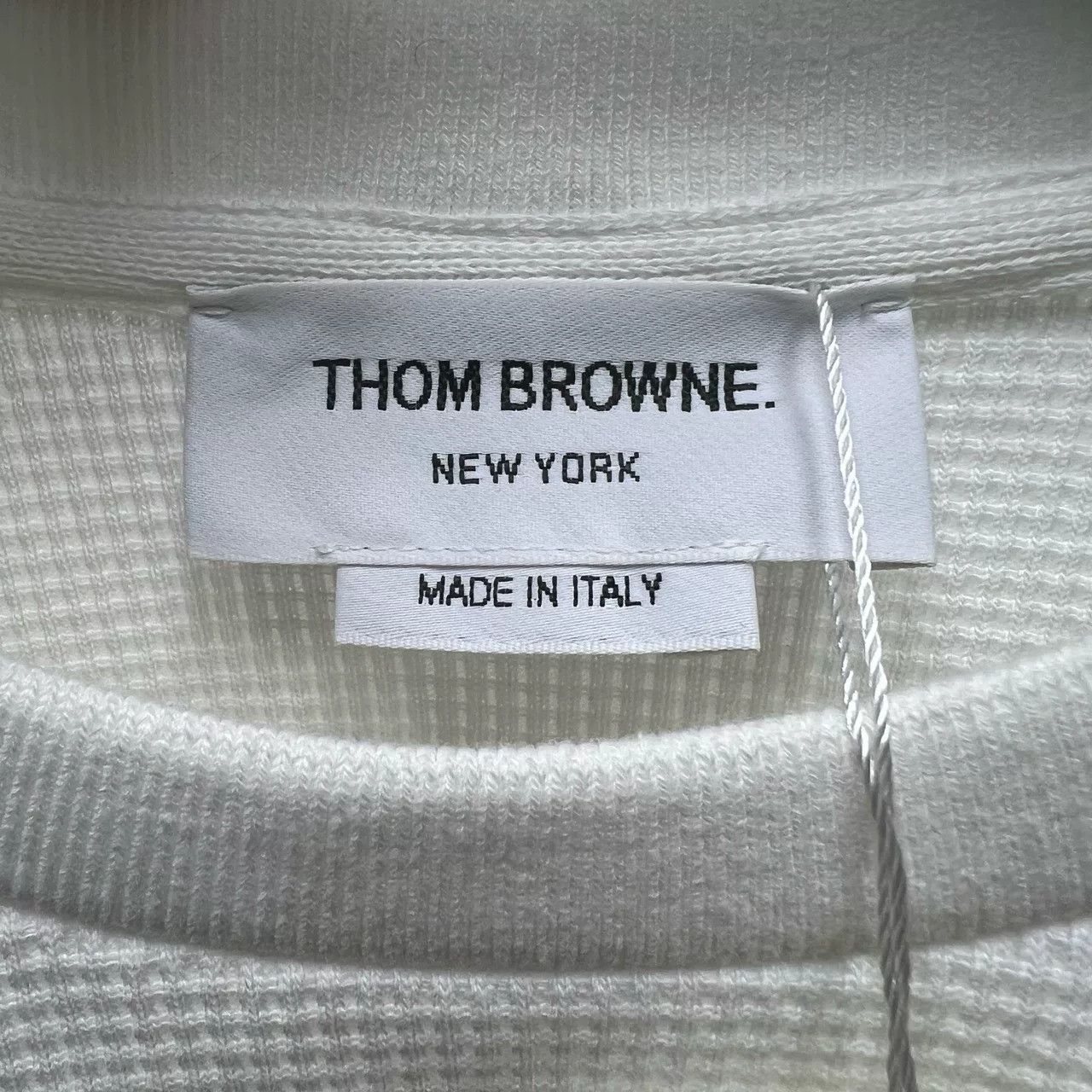 Thom Browne Thom Browne Waffle Knit Gray Print Sweatshirt Size US L / EU 52-54 / 3 - 3 Thumbnail