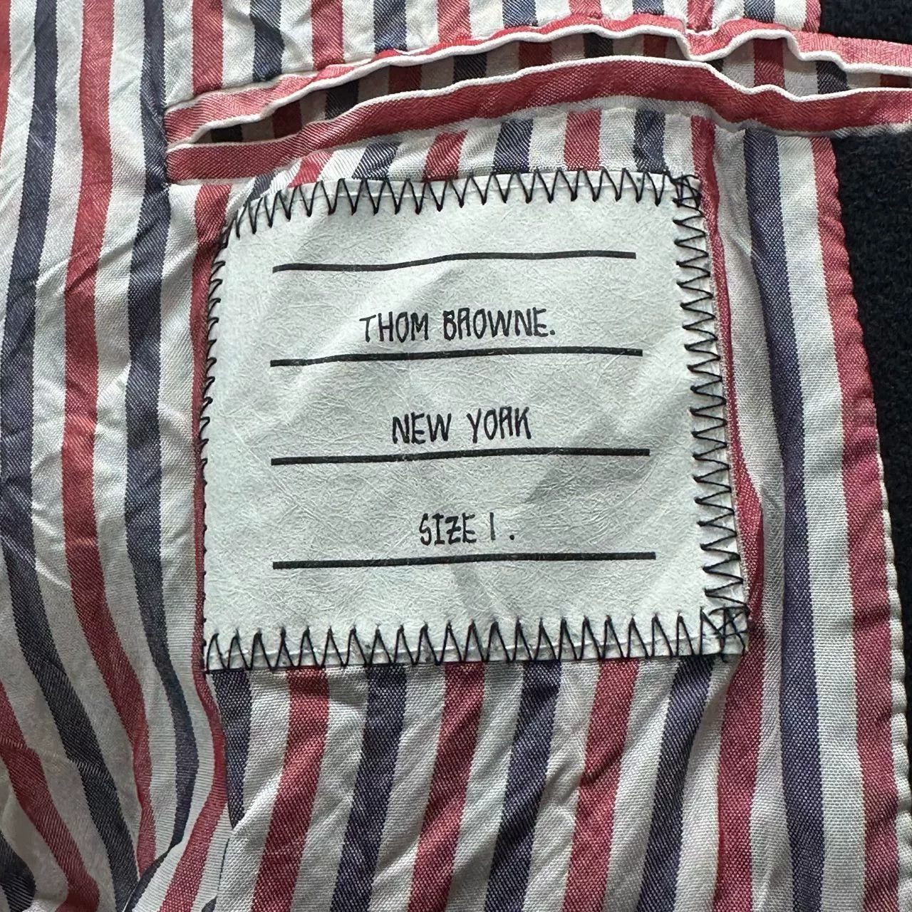 Thom Browne Thom Browne Leather Panel Baseball Jacket Size US S / EU 44-46 / 1 - 5 Thumbnail