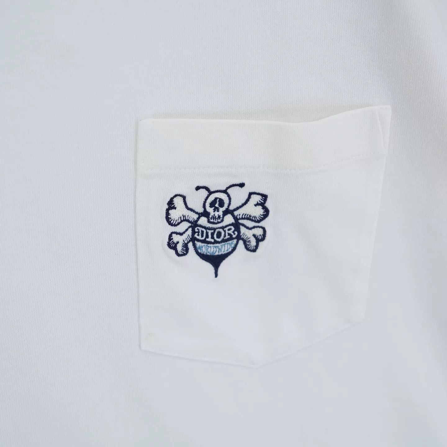 Dior Dior Stussy Embroidered Skull Bee White Tee Size US L / EU 52-54 / 3 - 4 Thumbnail