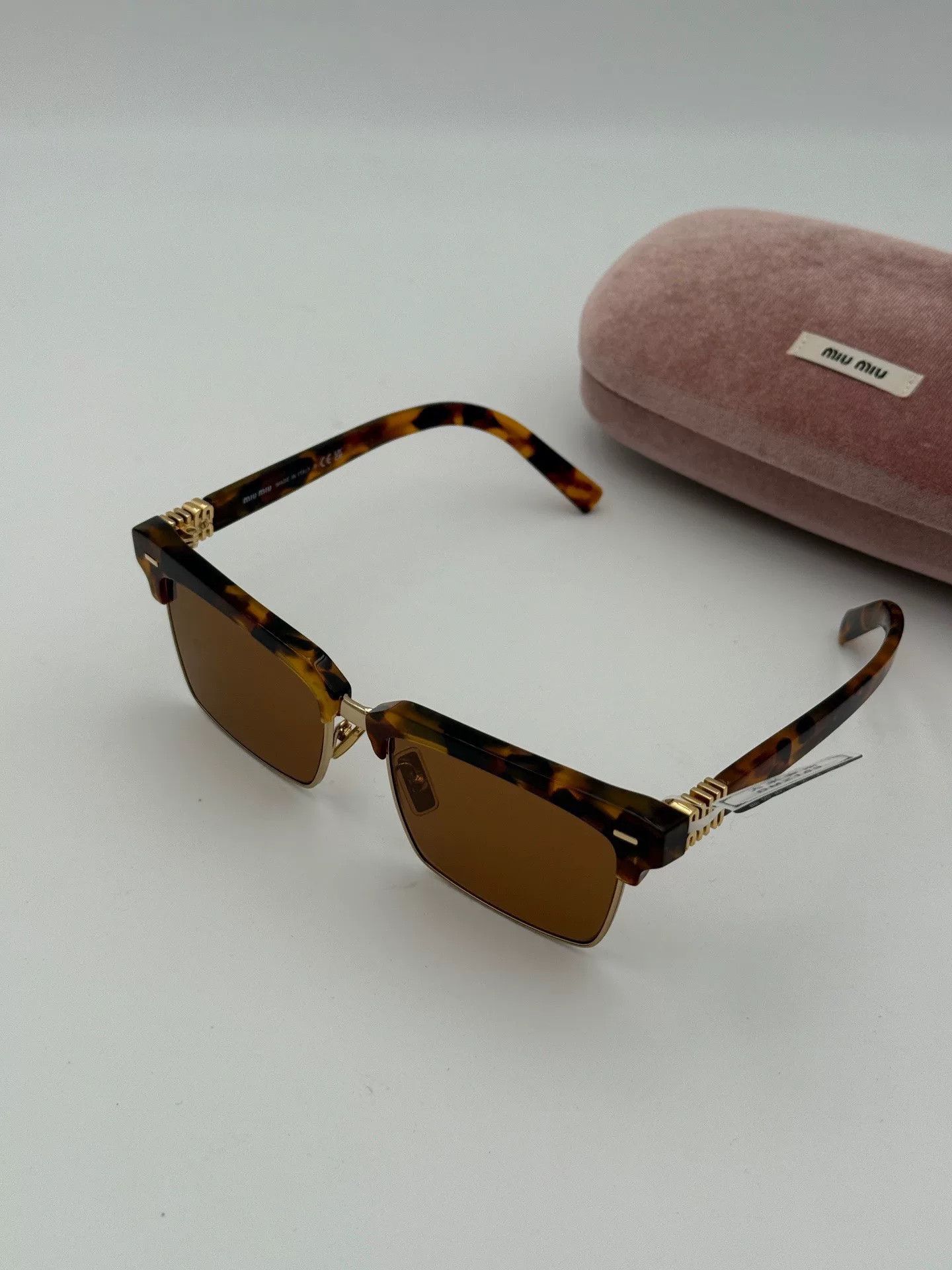 Miu Miu MIU MIU Tortoiseshell Sunglasses Size ONE SIZE - 2 Thumbnail