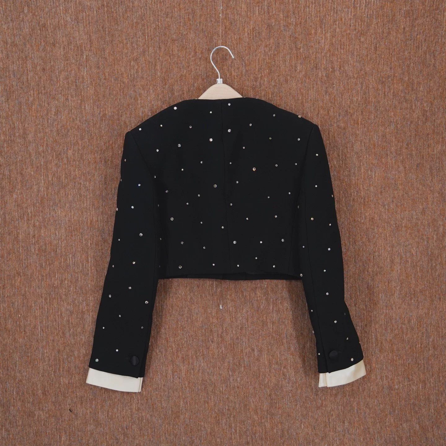 Miu Miu MIU MIU Crystal-Embellished Cropped Cady Jacket Size M / US 6-8 / IT 42-44 - 2 Thumbnail