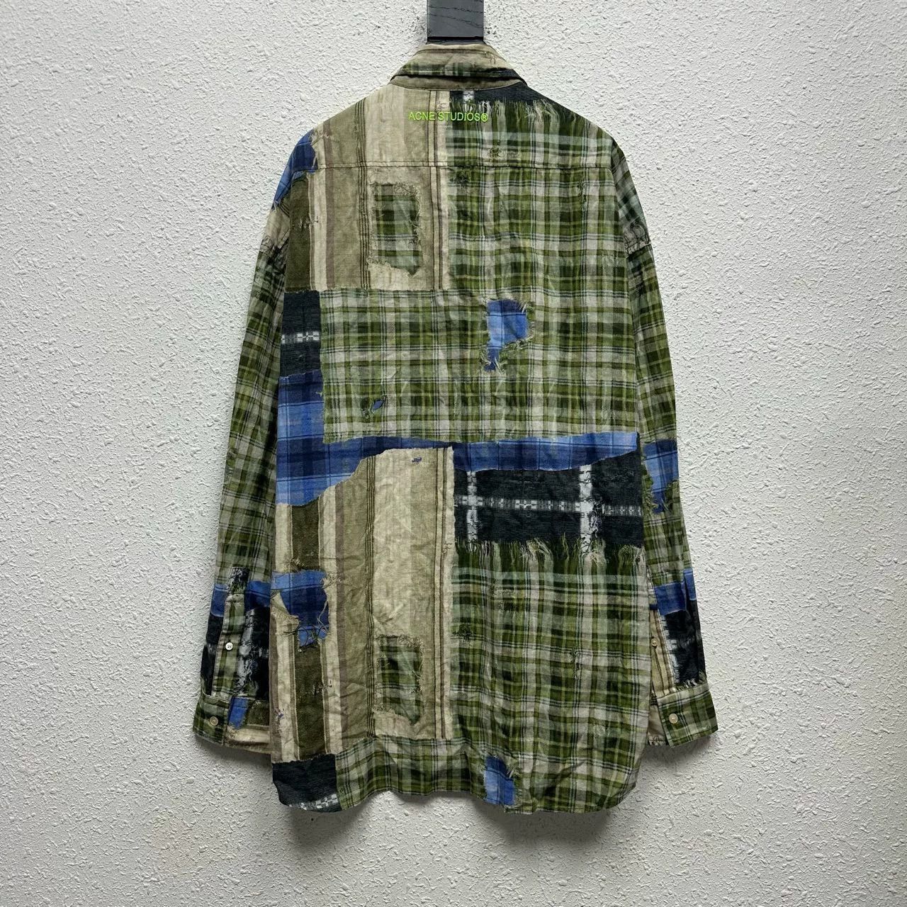 Acne Studios Acne Studios SS24 Mint Plaid Long-Sleeve Shirt Size US M / EU 48-50 / 2 - 2 Thumbnail