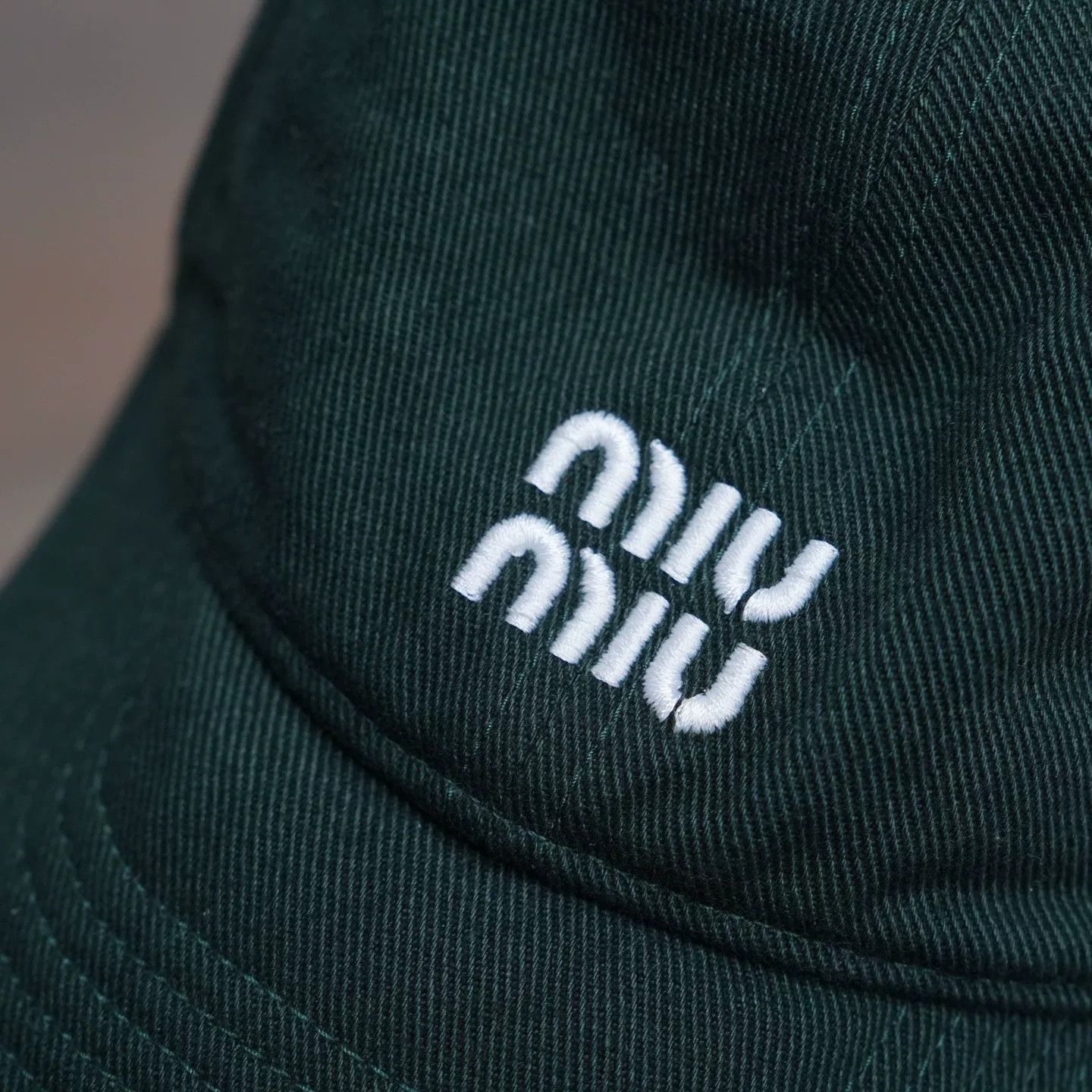 Miu Miu MIUMIU Embroidered Logo Drawstring Baseball Cap Size ONE SIZE - 2 Thumbnail