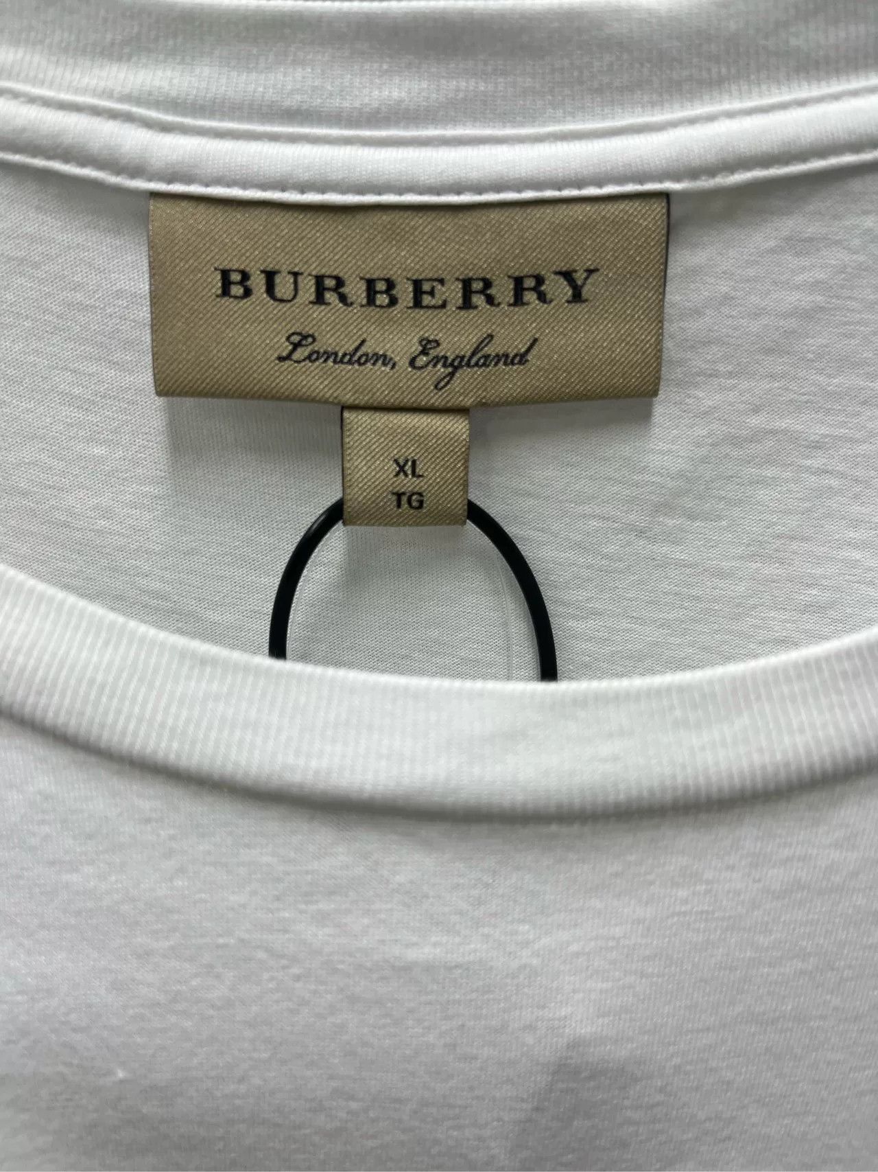 Burberry Burberry White Blue Spliced Logo T-shirt Size US XL / EU 56 / 4 - 3 Thumbnail