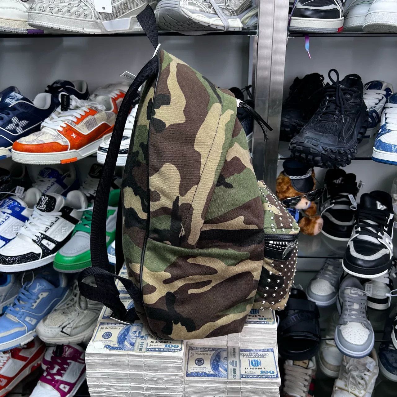 Saint Laurent Paris Saint Laurent Camo Rivet Backpack Size ONE SIZE - 3 Thumbnail