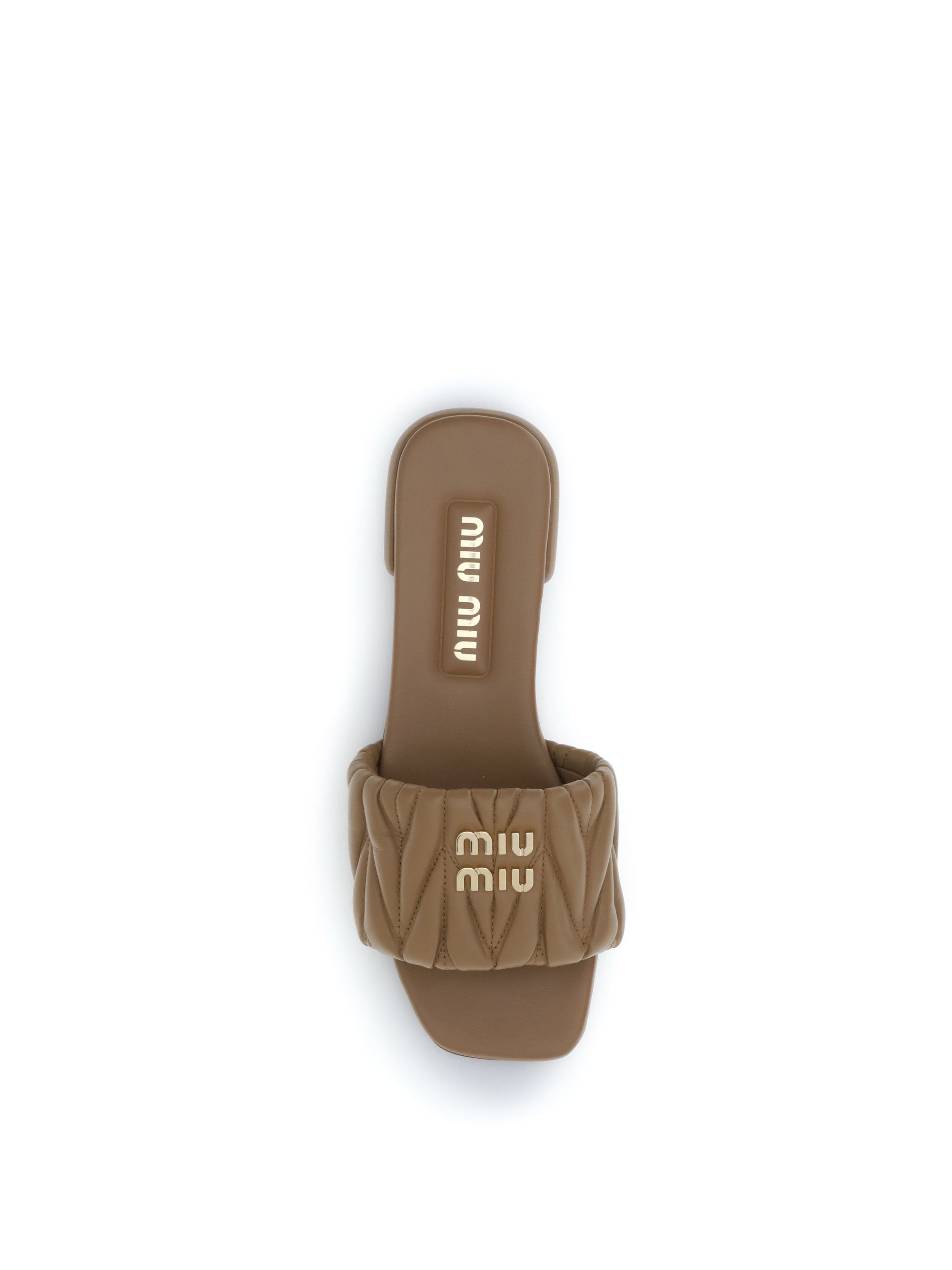 Miu Miu Matelassé nappa leather Sandals Size US 7 / IT 37 - 4 Thumbnail