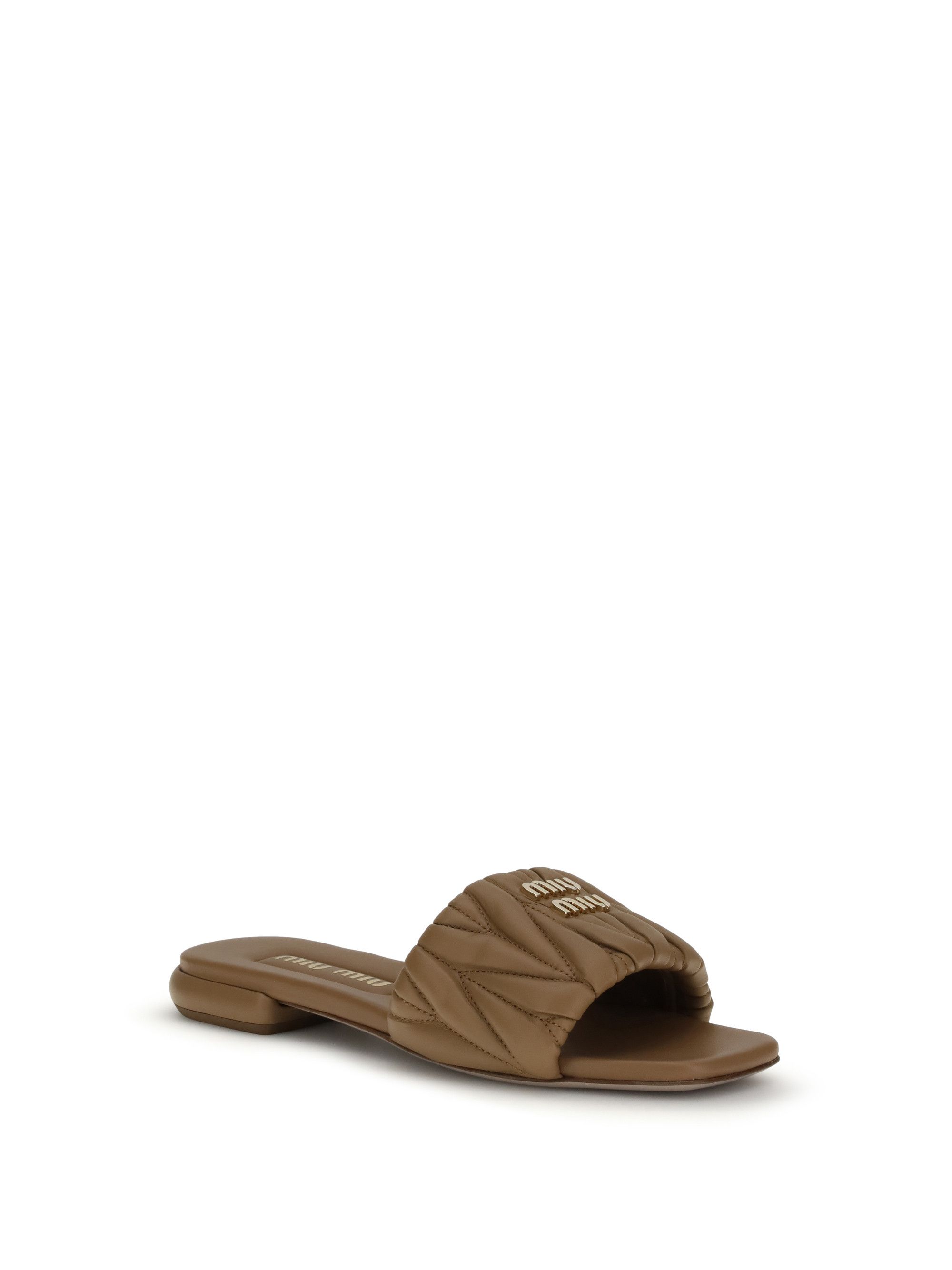 Miu Miu Matelassé nappa leather Sandals Size US 8 / IT 38 - 2 Thumbnail