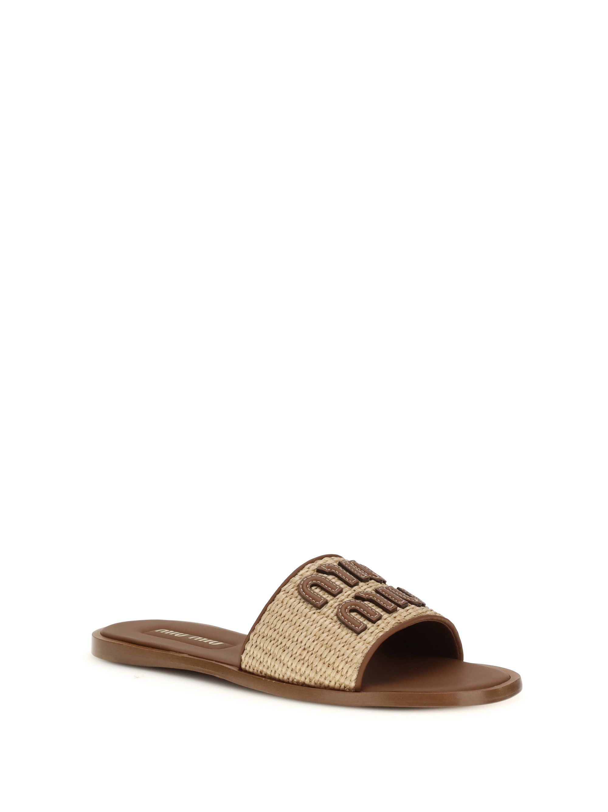Miu Miu Raffia slippers Sandals Size US 6 / IT 36 - 2 Thumbnail
