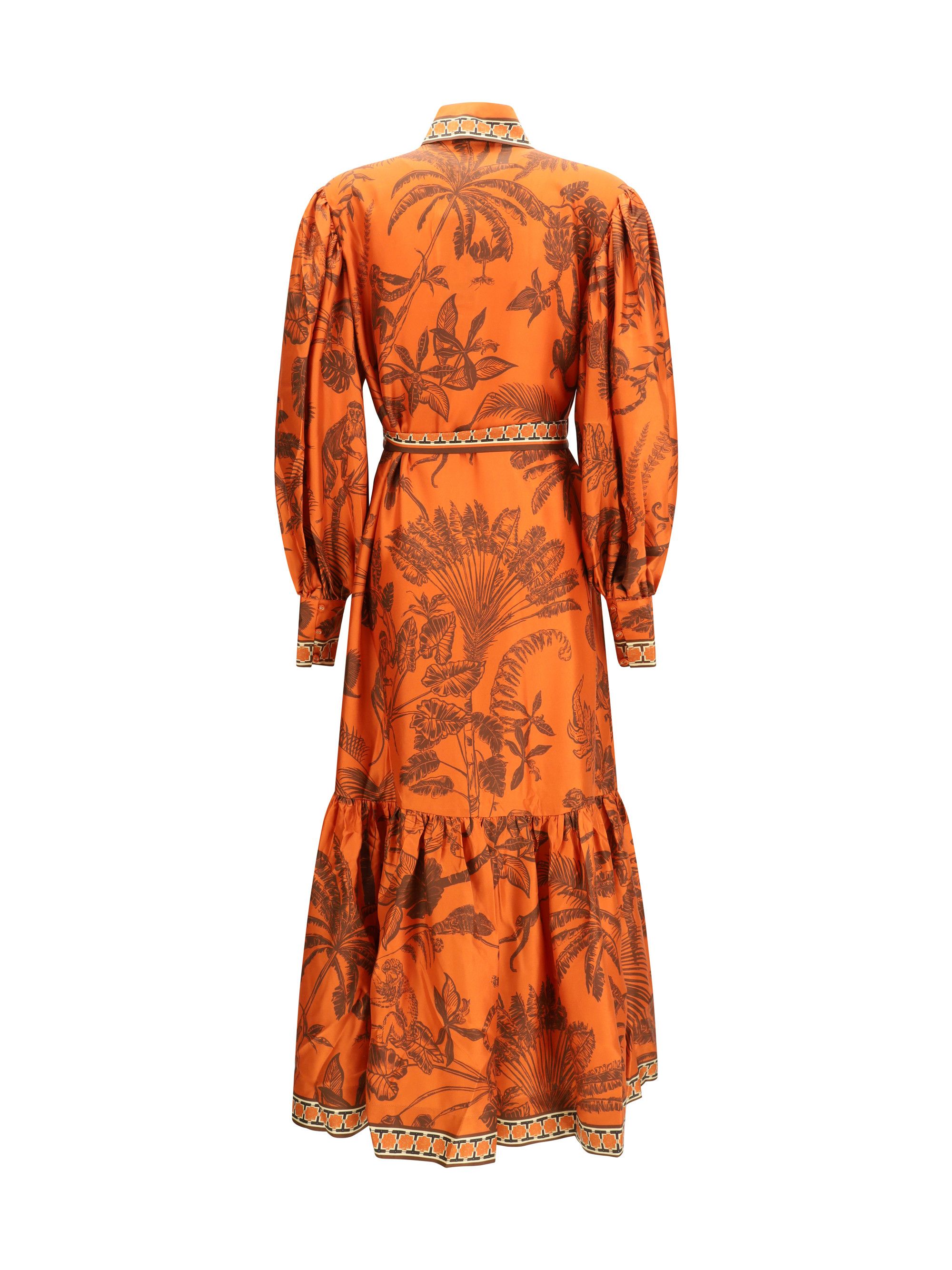 ALEMAIS Monkey Dance Silk Shirtdress Size M / US 6-8 / IT 42-44 - 2 Thumbnail