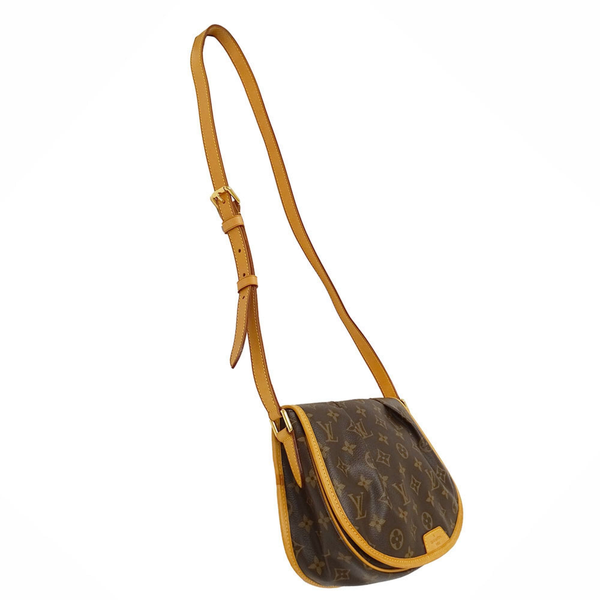 Louis Vuitton Louis Vuitton Women's Handbag, Brand Shoulder Bag, Monogram Canvas, Menilmontant PM, Brown, M40474, Crossbody, Flap Closure Size ONE SIZE - 4 Thumbnail