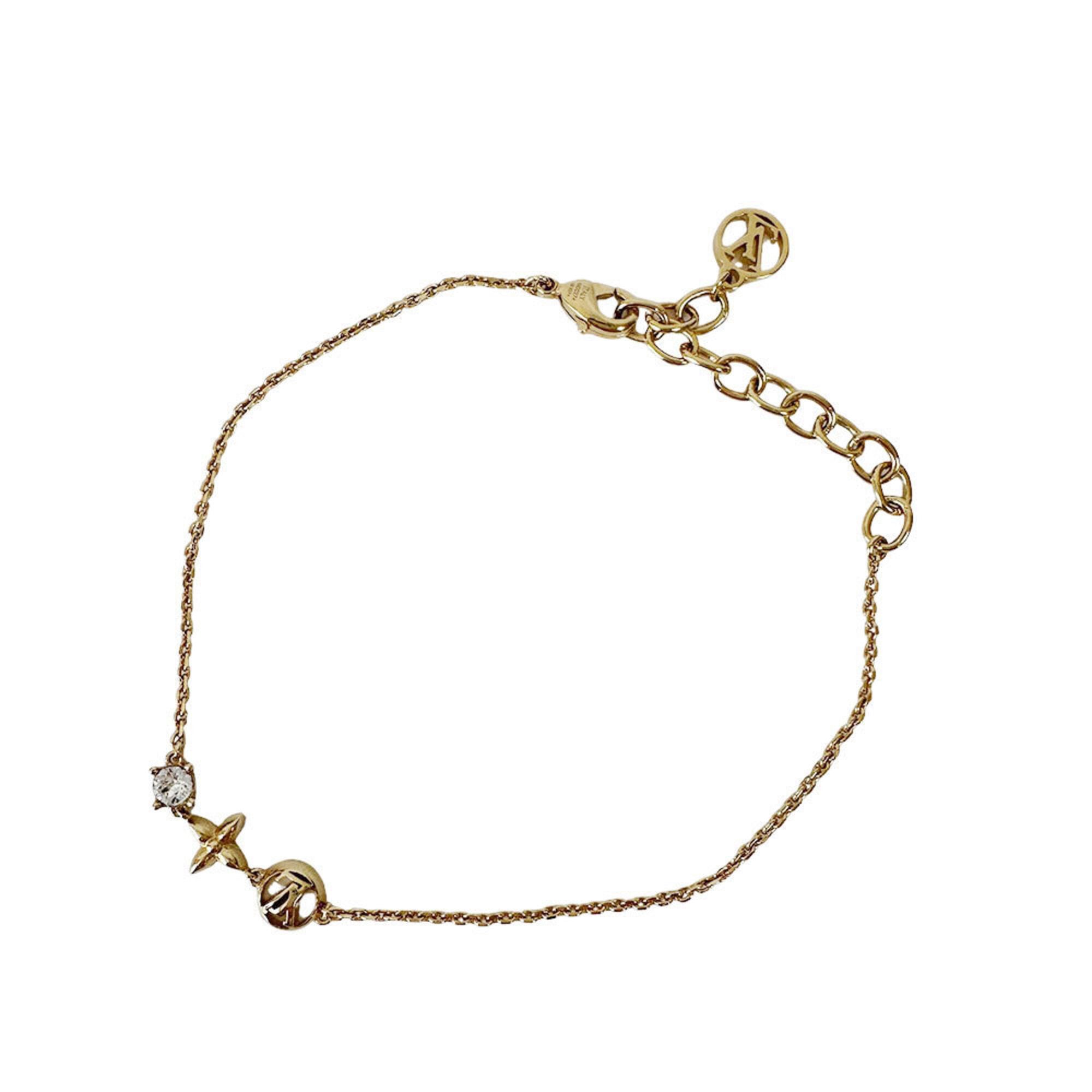 Louis Vuitton Louis Vuitton Bracelet for Women, Brand Name, Metal Rhinestone, Petit Louis, Gold, M00374 Size ONE SIZE - 2 Thumbnail