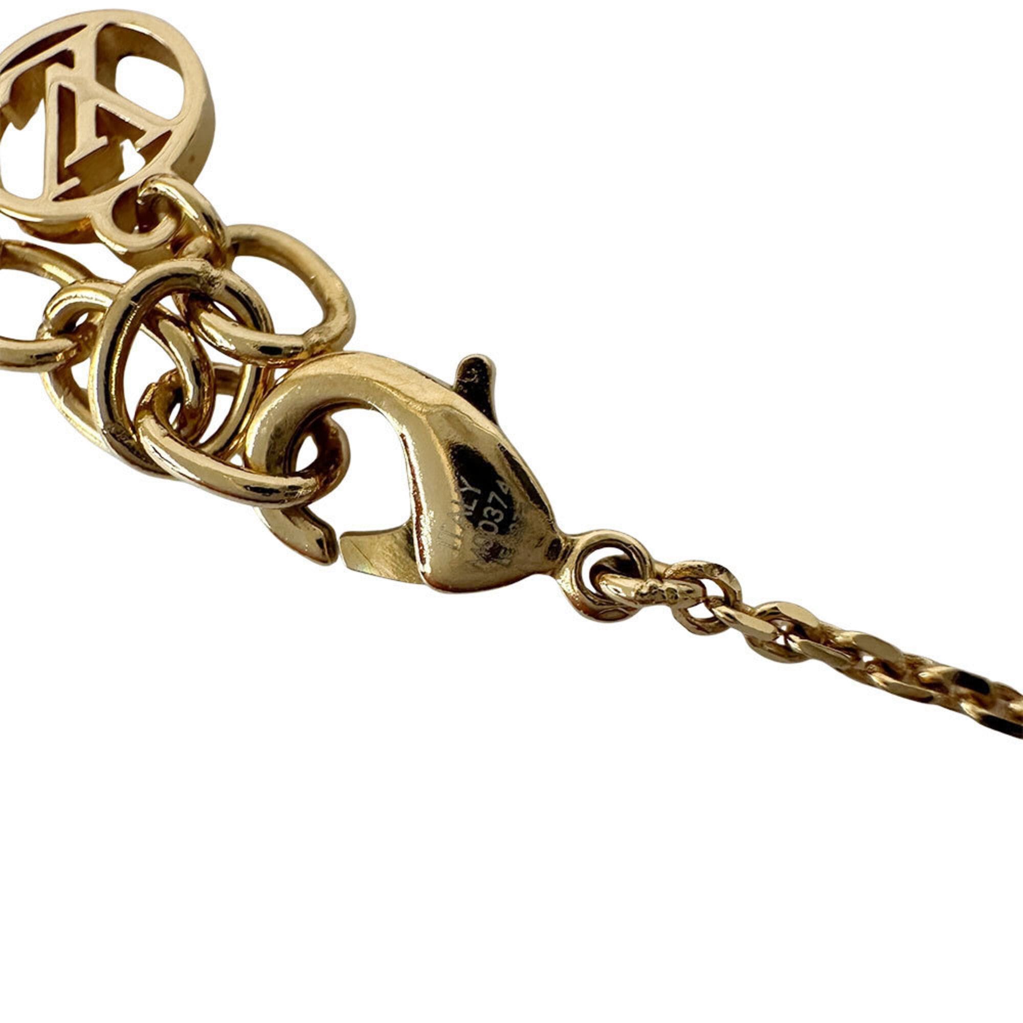 Louis Vuitton Louis Vuitton Bracelet for Women, Brand Name, Metal Rhinestone, Petit Louis, Gold, M00374 Size ONE SIZE - 4 Thumbnail