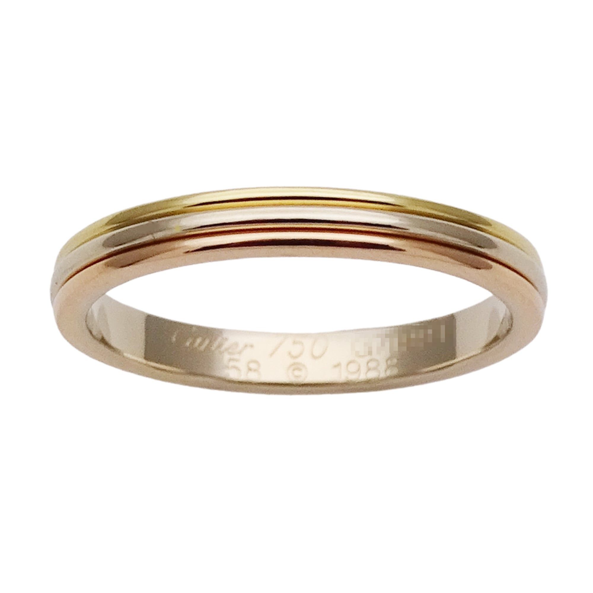 Cartier Cartier ring for women and men, brand name ring, 750YG, 750PG, 750WG, Vendome yellow gold, pink white size #58 (approx. 1/2), three-color jewelry. Size ONE SIZE - 2 Thumbnail