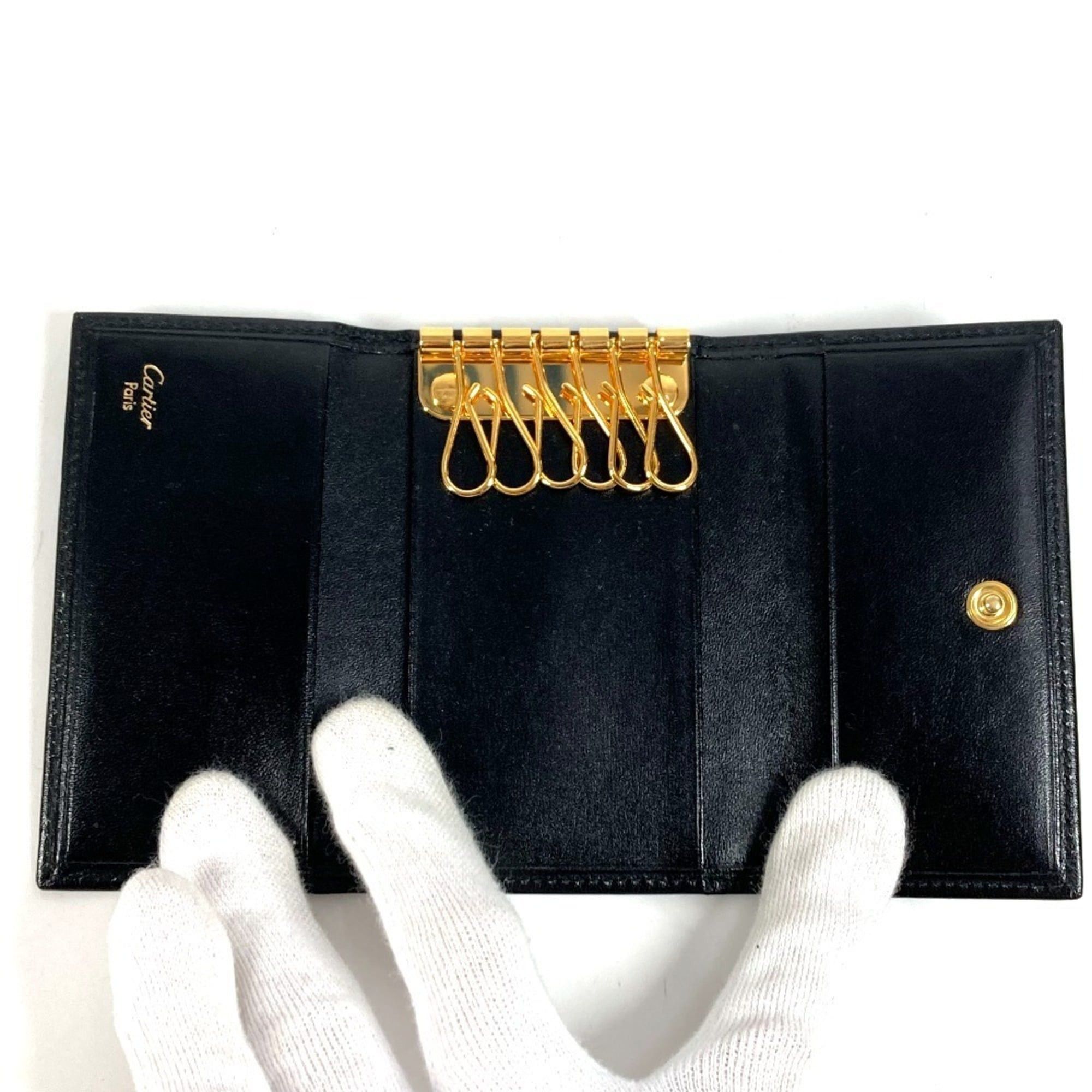 Cartier Cartier Pasha Logo 6-Key Case, Leather, Black, for Men and Women Size ONE SIZE - 7 Thumbnail