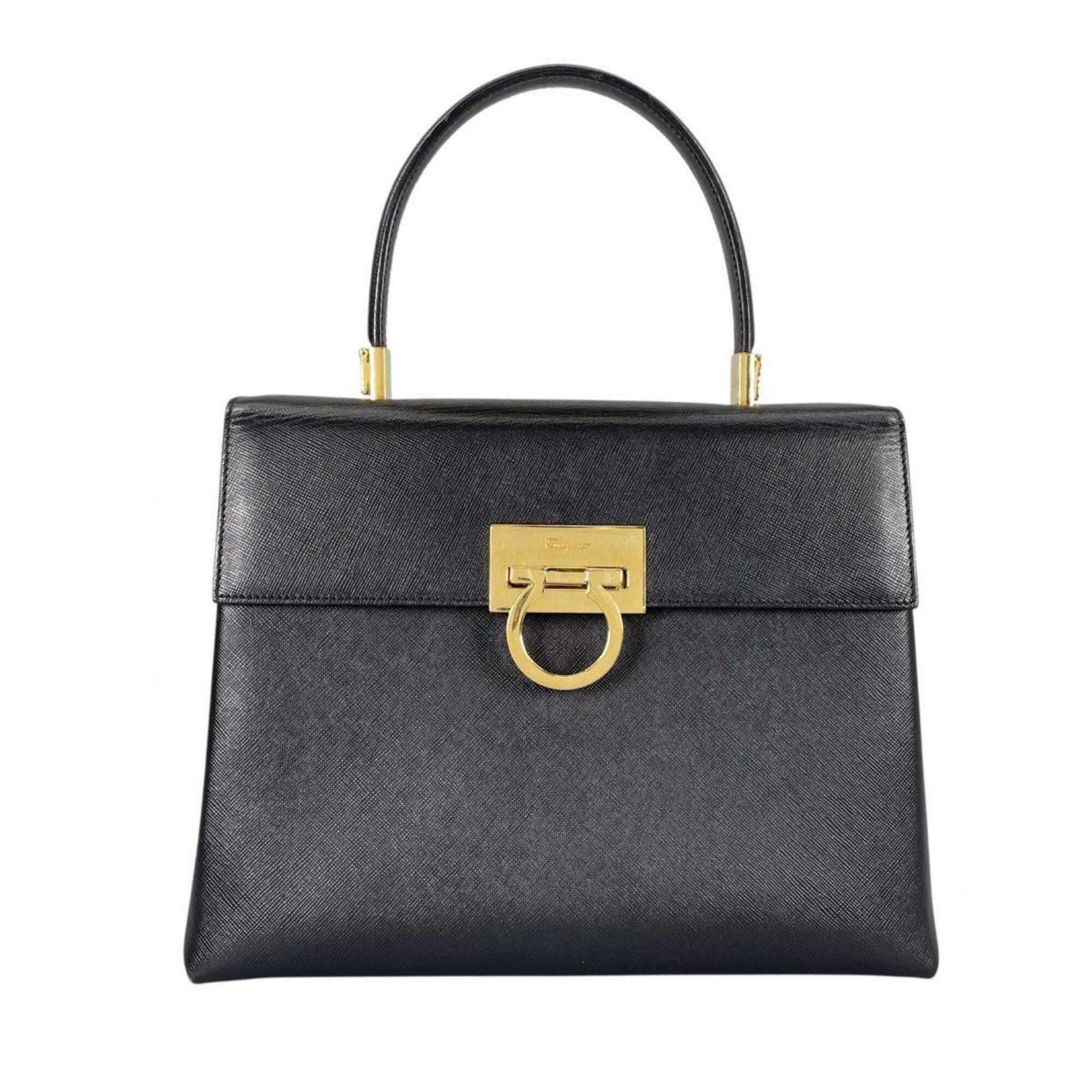 Salvatore Ferragamo Salvatore Ferragamo handbag/shoulder bag, Gancini design, leather, black. Size ONE SIZE - 2 Thumbnail