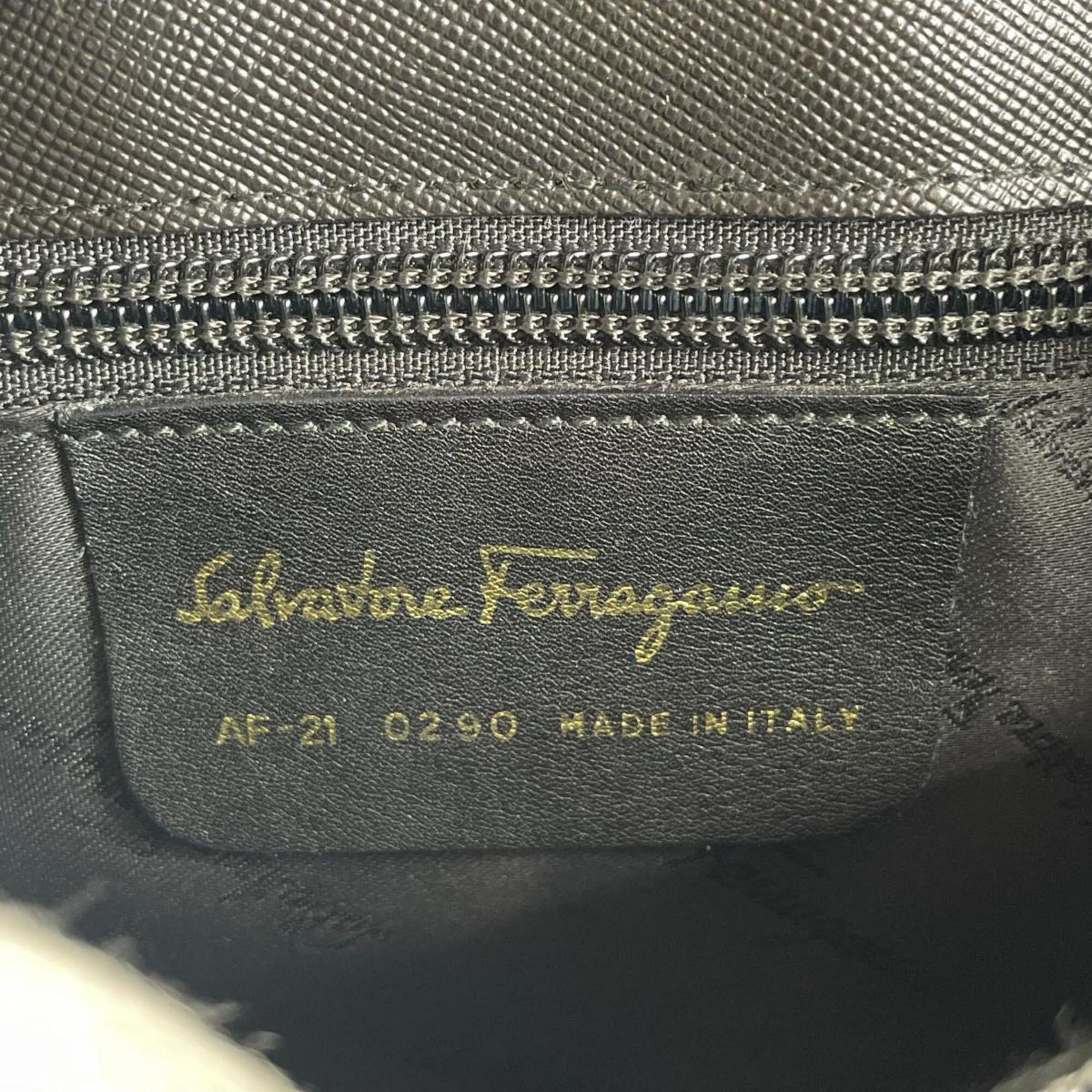 Salvatore Ferragamo Salvatore Ferragamo handbag/shoulder bag, Gancini design, leather, black. Size ONE SIZE - 7 Thumbnail