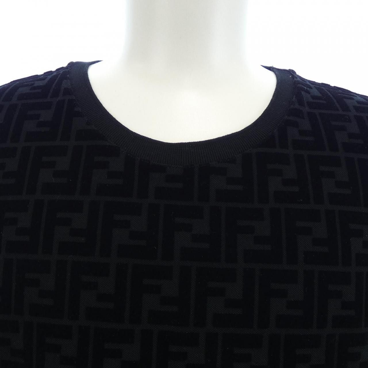Fendi Fendi Fendi FF Motif Cotton T Shirt Textile T-Shirts FY0936A7D5 DUTY FREE for USA Size ONE SIZE - 6 Thumbnail