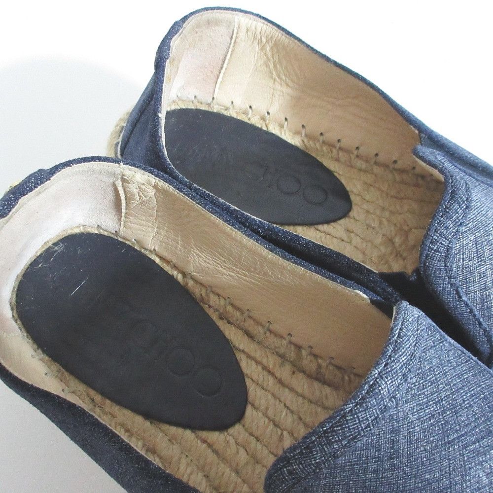 Jimmy Choo Jimmy Choo Jimmy Choo DAWN denim leather espadrille slip on sneakers Leather Shoes DUTY FREE for USA Size ONE SIZE - 5 Thumbnail