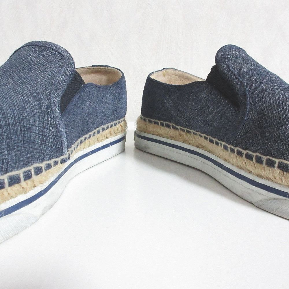 Jimmy Choo Jimmy Choo Jimmy Choo DAWN denim leather espadrille slip on sneakers Leather Shoes DUTY FREE for USA Size ONE SIZE - 4 Thumbnail