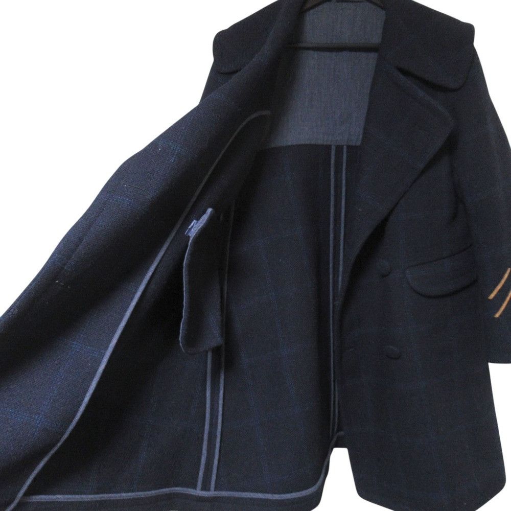 Other 45 45R Double Breasted Check Coat Textile Outerwear DUTY FREE for USA Size ONE SIZE - 4 Thumbnail