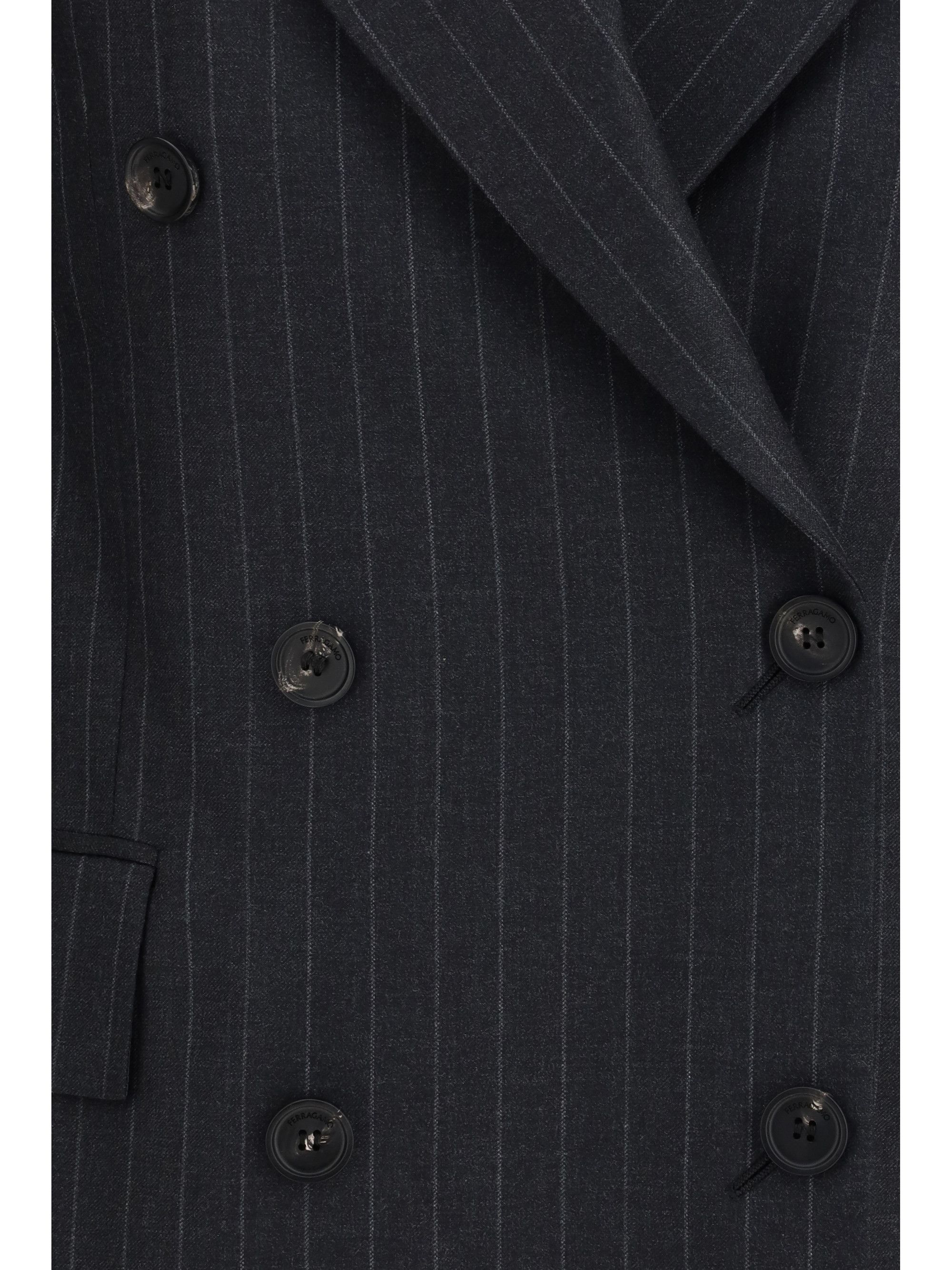Salvatore Ferragamo Double-breasted pinstripe Blazer Size M / US 6-8 / IT 42-44 - 3 Thumbnail