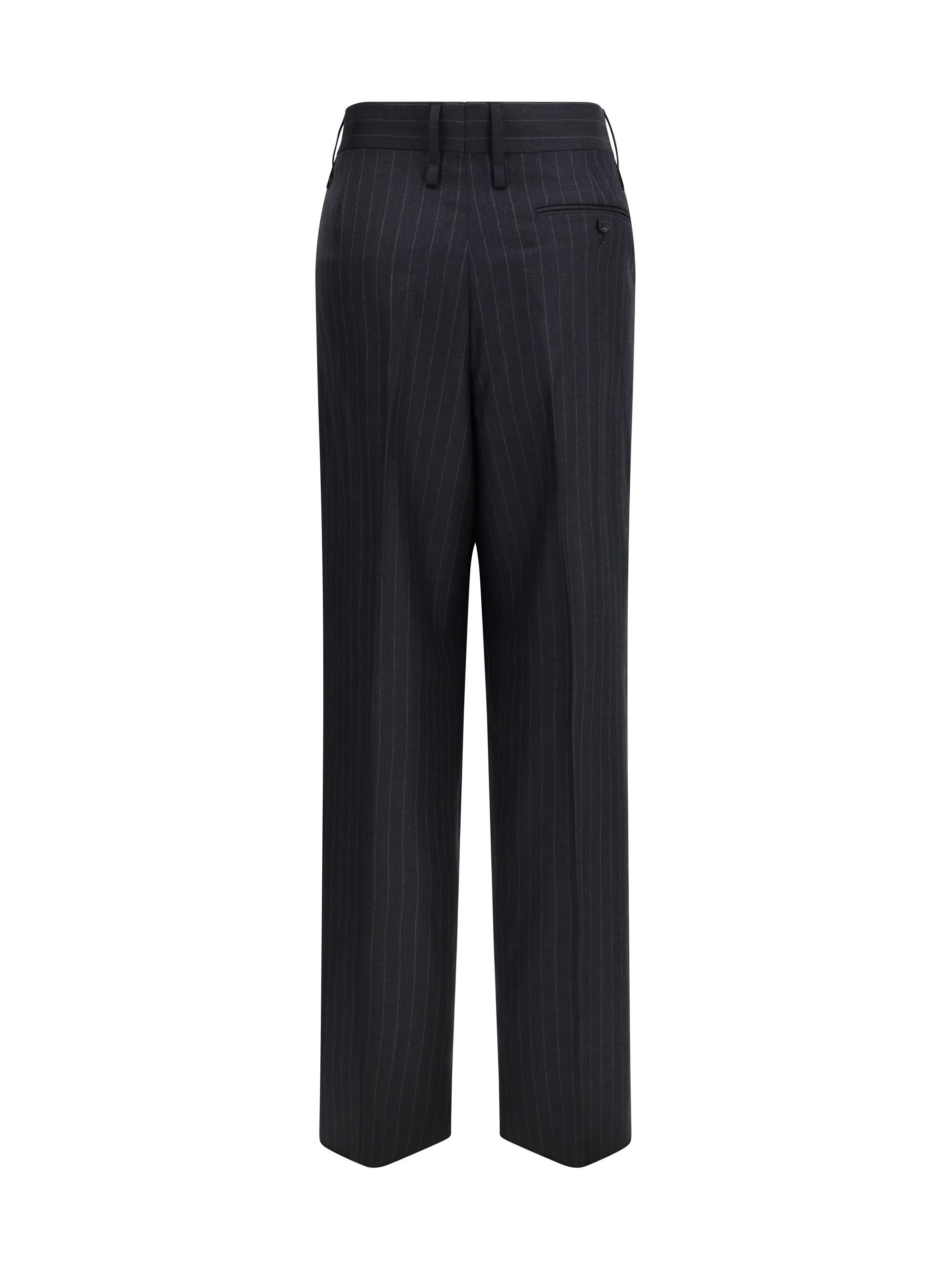 Salvatore Ferragamo Pinstripe wool Trousers Size 28" / US 6 / IT 42 - 2 Thumbnail