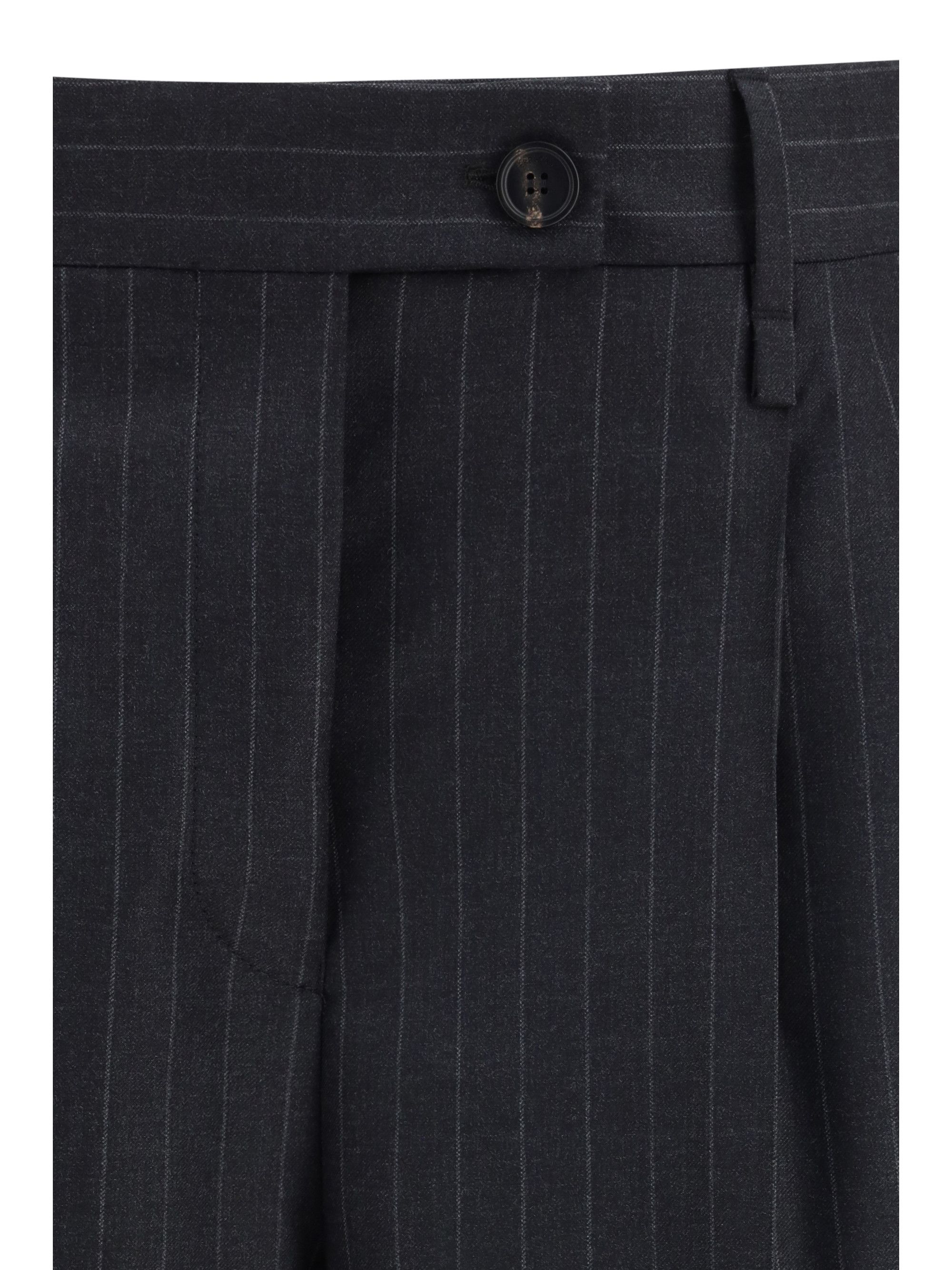 Salvatore Ferragamo Pinstripe wool Trousers Size 28" / US 6 / IT 42 - 3 Thumbnail