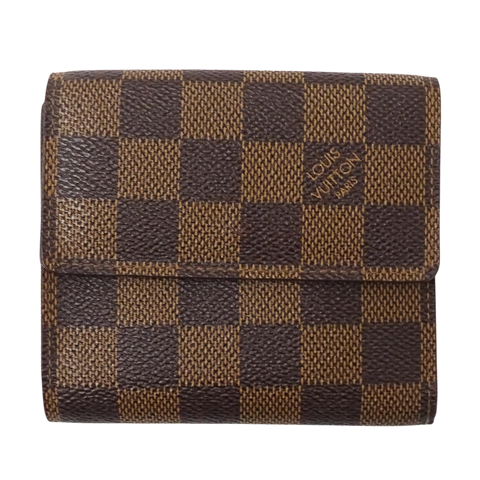 Louis Vuitton Louis Vuitton Damier Wallet for Women and Men, Brand Bi-fold Wallet, Portefeuille Elise N61654 Brown Size ONE SIZE - 2 Thumbnail