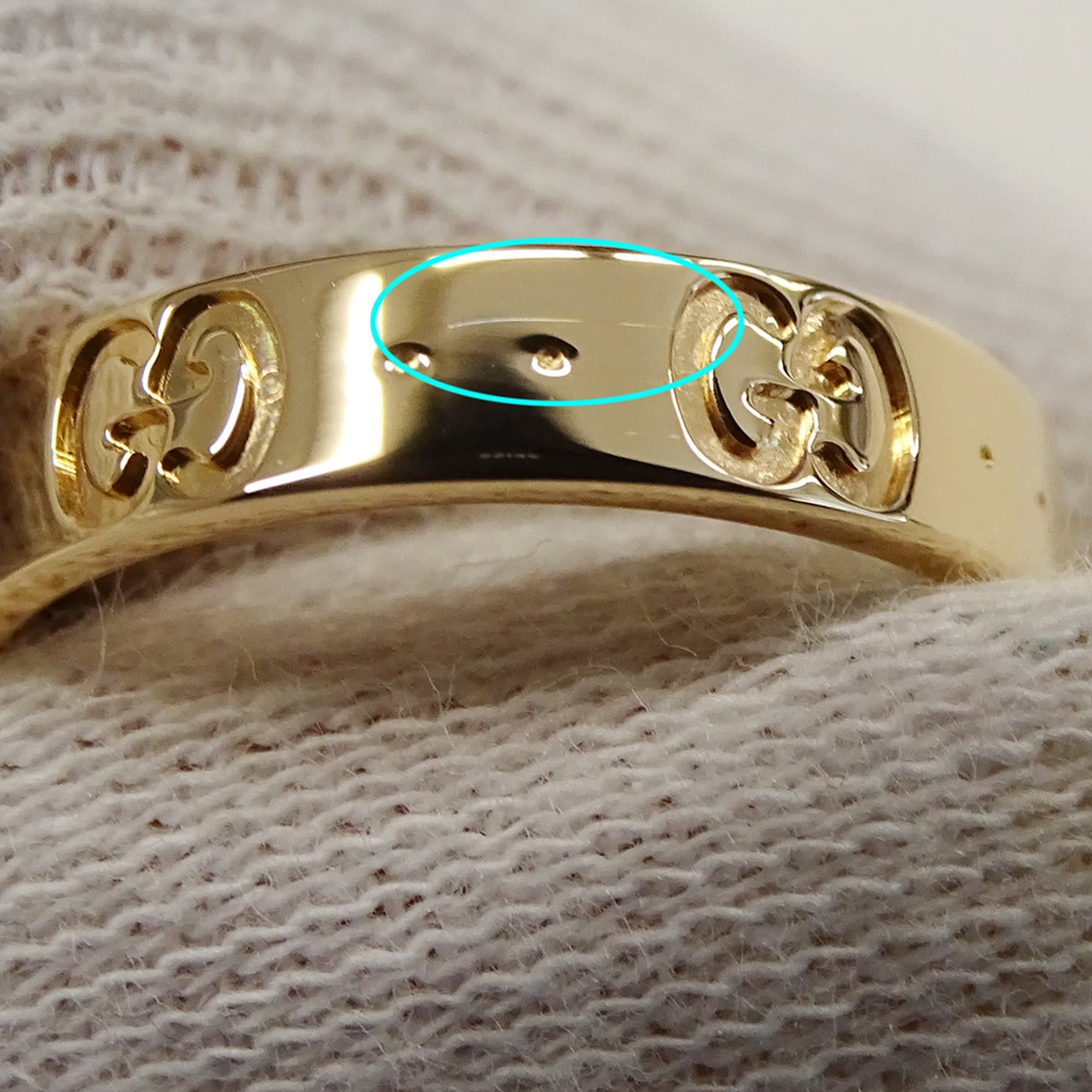 Gucci Gucci ring for women and men, brand name ring, 750PG Icon Slim Pink Gold, size #13 (approx. 1 inch), jewelry. Size ONE SIZE - 11 Thumbnail