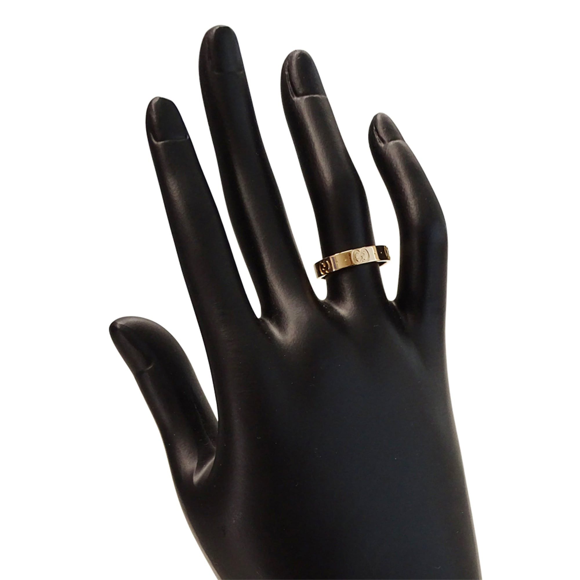 Gucci Gucci ring for women and men, brand name ring, 750PG Icon Slim Pink Gold, size #13 (approx. 1 inch), jewelry. Size ONE SIZE - 8 Thumbnail
