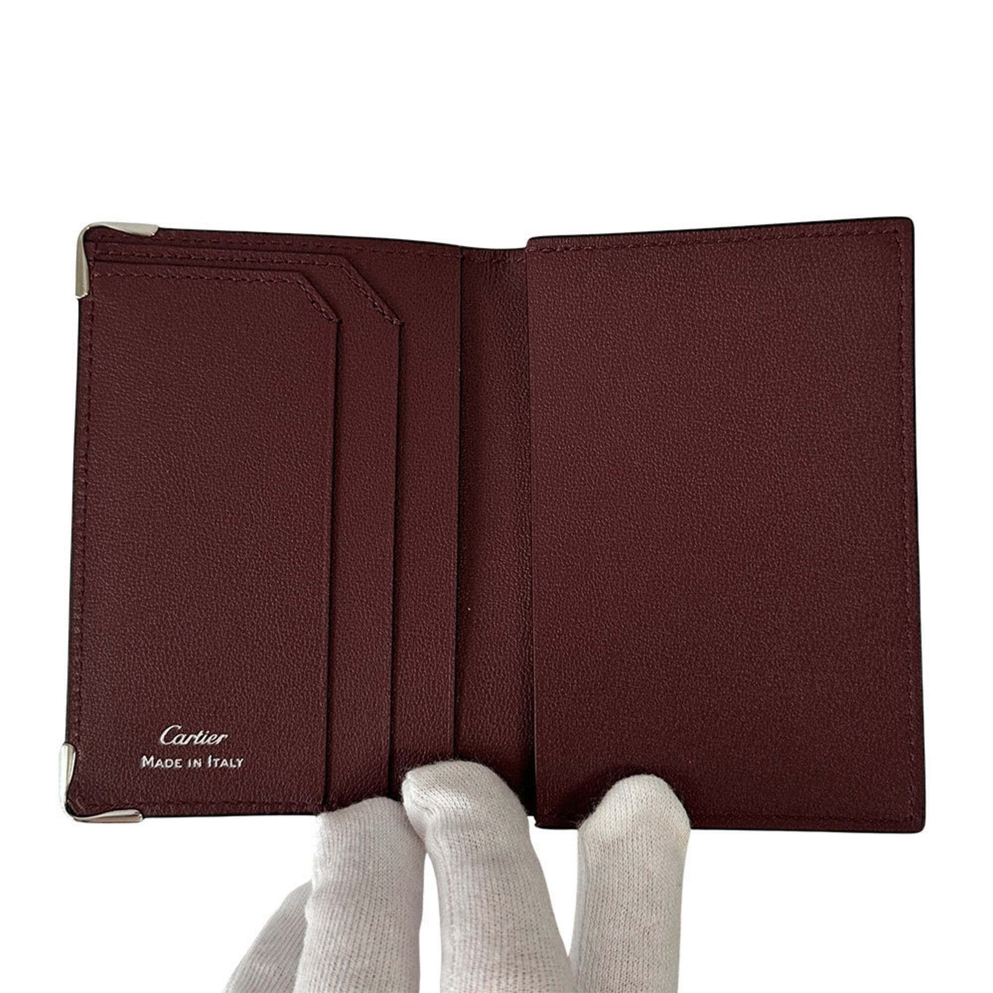 Cartier Cartier business card holder/card case for women and men, brand name, Must series, leather, black, compact, business. Size ONE SIZE - 6 Thumbnail