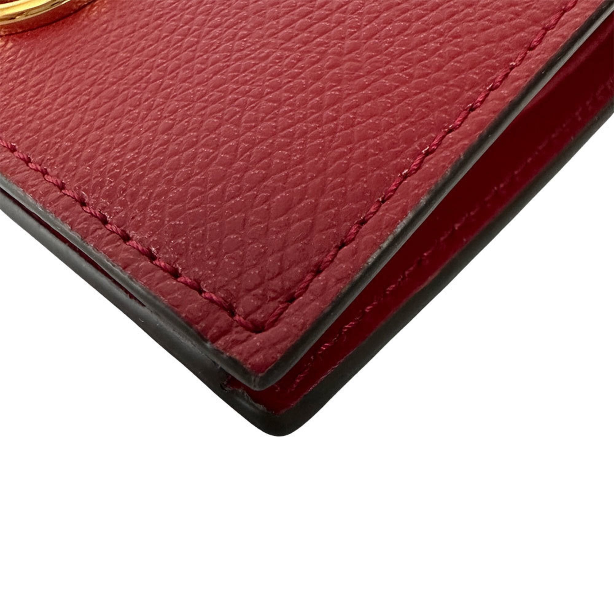 Fendi Fendi Women's Wallet, Brand: Effiz, Bi-fold Leather, Red, Compact Mini Wallet Size ONE SIZE - 6 Thumbnail