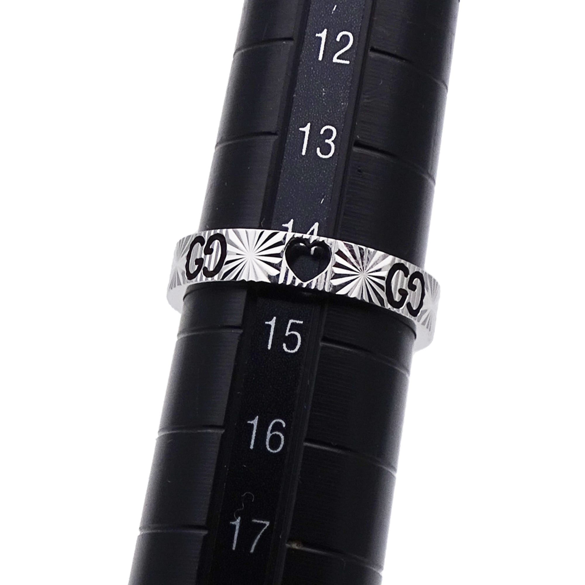 Gucci Gucci ring for women, brand name ring, 750WG Icon Heart, white gold, size #15 (approx. 1 inch), jewelry. Size ONE SIZE - 9 Thumbnail