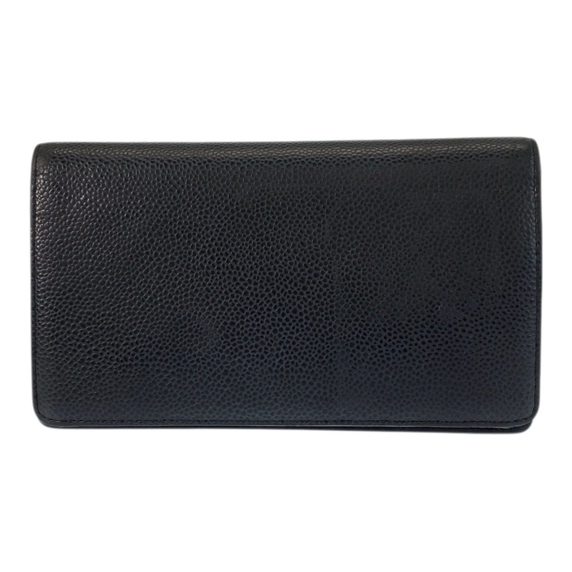 Chanel CHANEL Coco Mark Black Leather Long Wallet for Women Size ONE SIZE - 2 Thumbnail