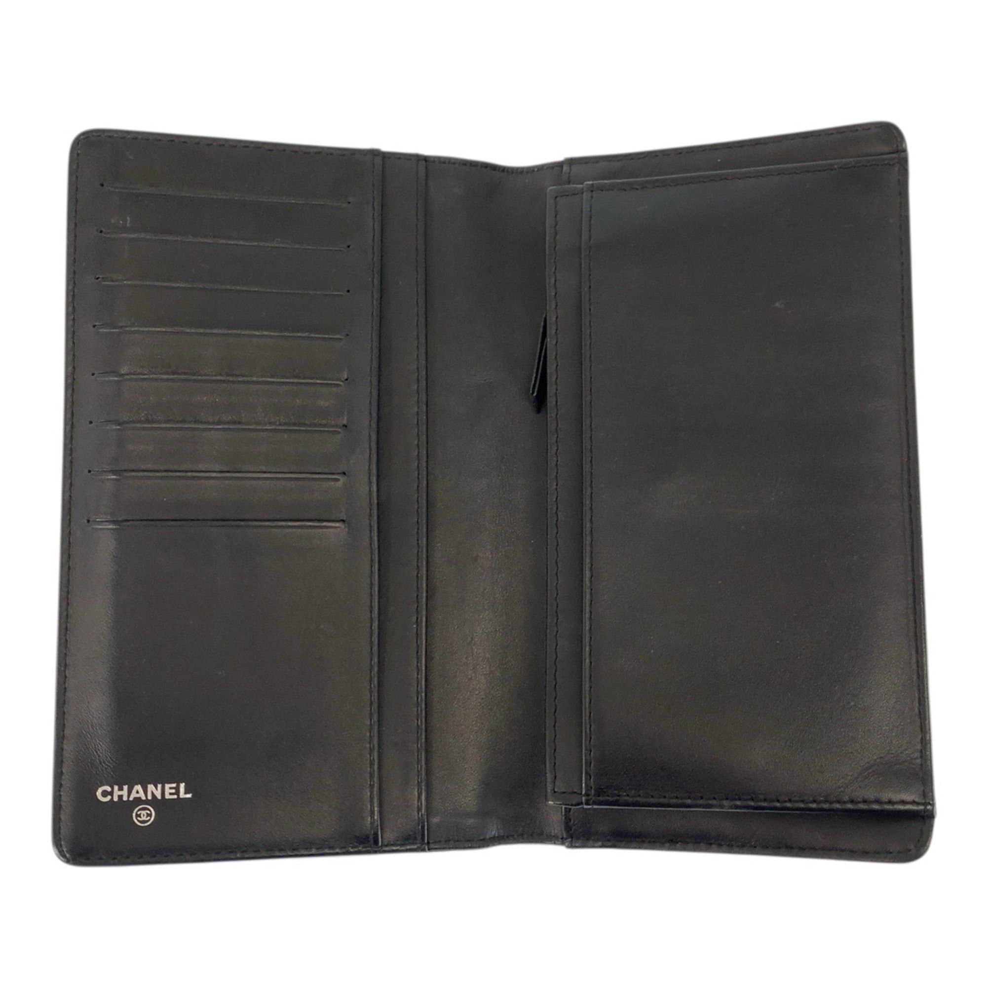 Chanel CHANEL Coco Mark Black Leather Long Wallet for Women Size ONE SIZE - 4 Thumbnail
