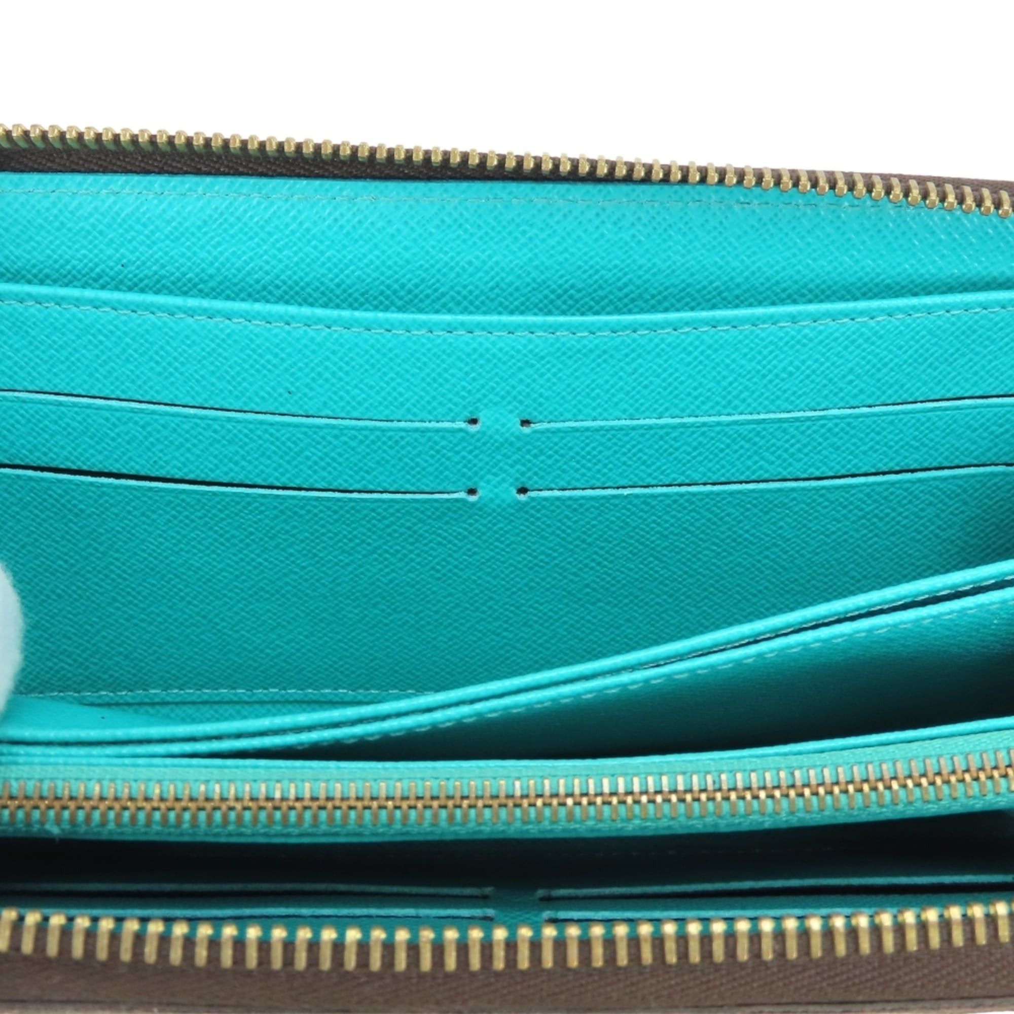 Louis Vuitton Louis Vuitton Zippy Wallet M60928 Monogram Turquoise Brown V-line Long for Women LOUIS VUITTON Size ONE SIZE - 20 Thumbnail