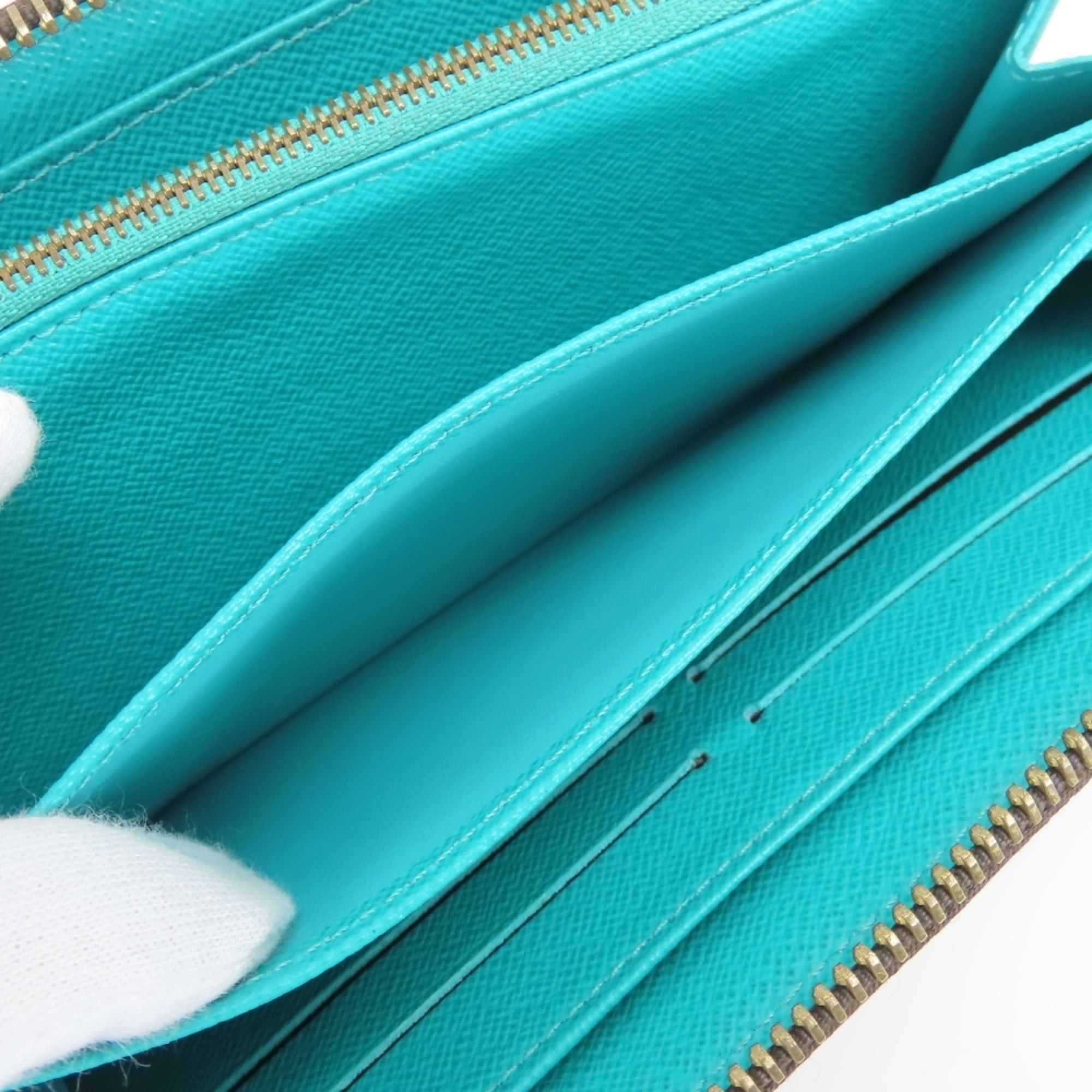 Louis Vuitton Louis Vuitton Zippy Wallet M60928 Monogram Turquoise Brown V-line Long for Women LOUIS VUITTON Size ONE SIZE - 19 Thumbnail