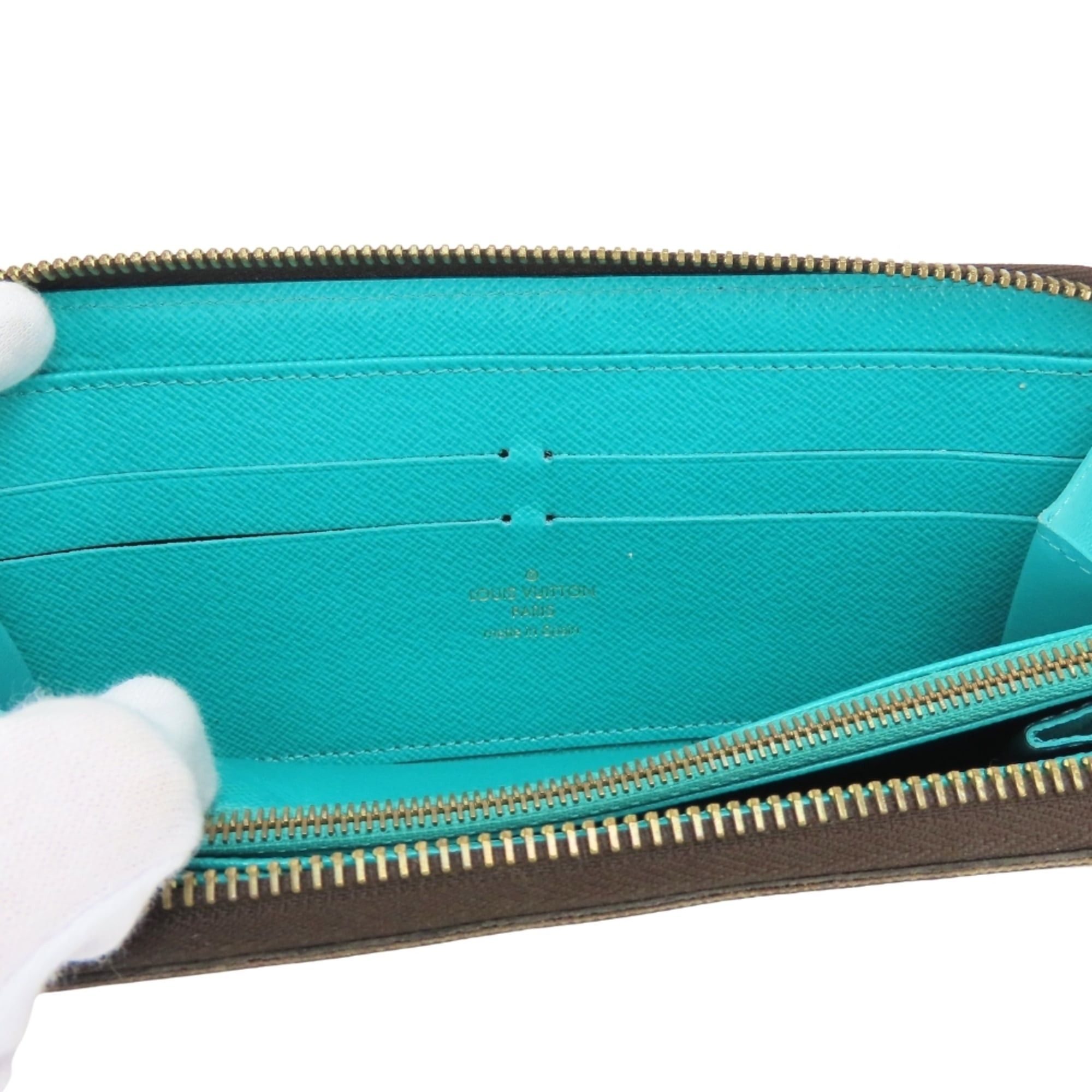 Louis Vuitton Louis Vuitton Zippy Wallet M60928 Monogram Turquoise Brown V-line Long for Women LOUIS VUITTON Size ONE SIZE - 13 Thumbnail