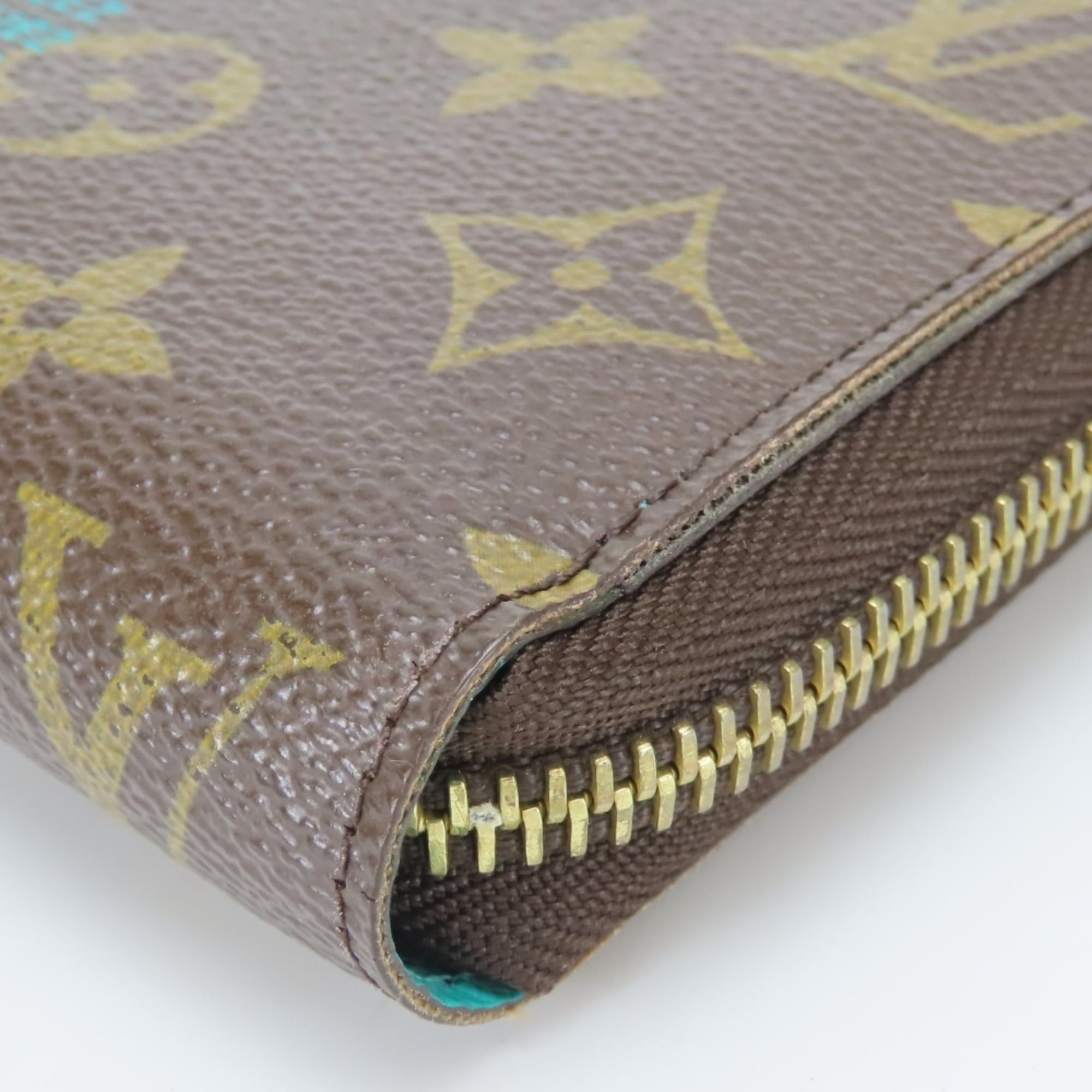Louis Vuitton Louis Vuitton Zippy Wallet M60928 Monogram Turquoise Brown V-line Long for Women LOUIS VUITTON Size ONE SIZE - 7 Thumbnail
