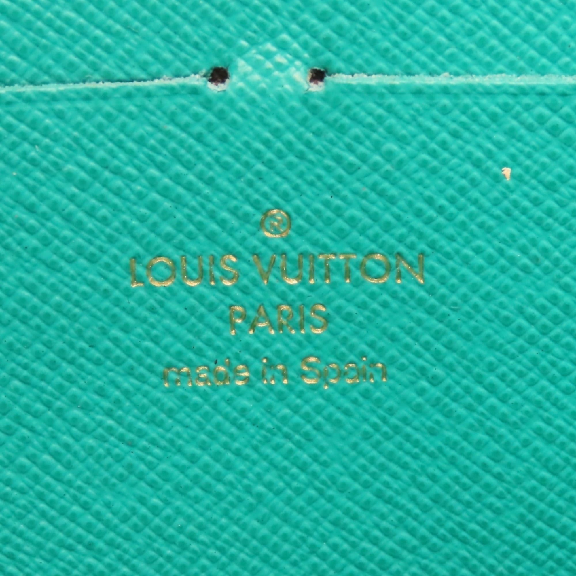 Louis Vuitton Louis Vuitton Zippy Wallet M60928 Monogram Turquoise Brown V-line Long for Women LOUIS VUITTON Size ONE SIZE - 14 Thumbnail